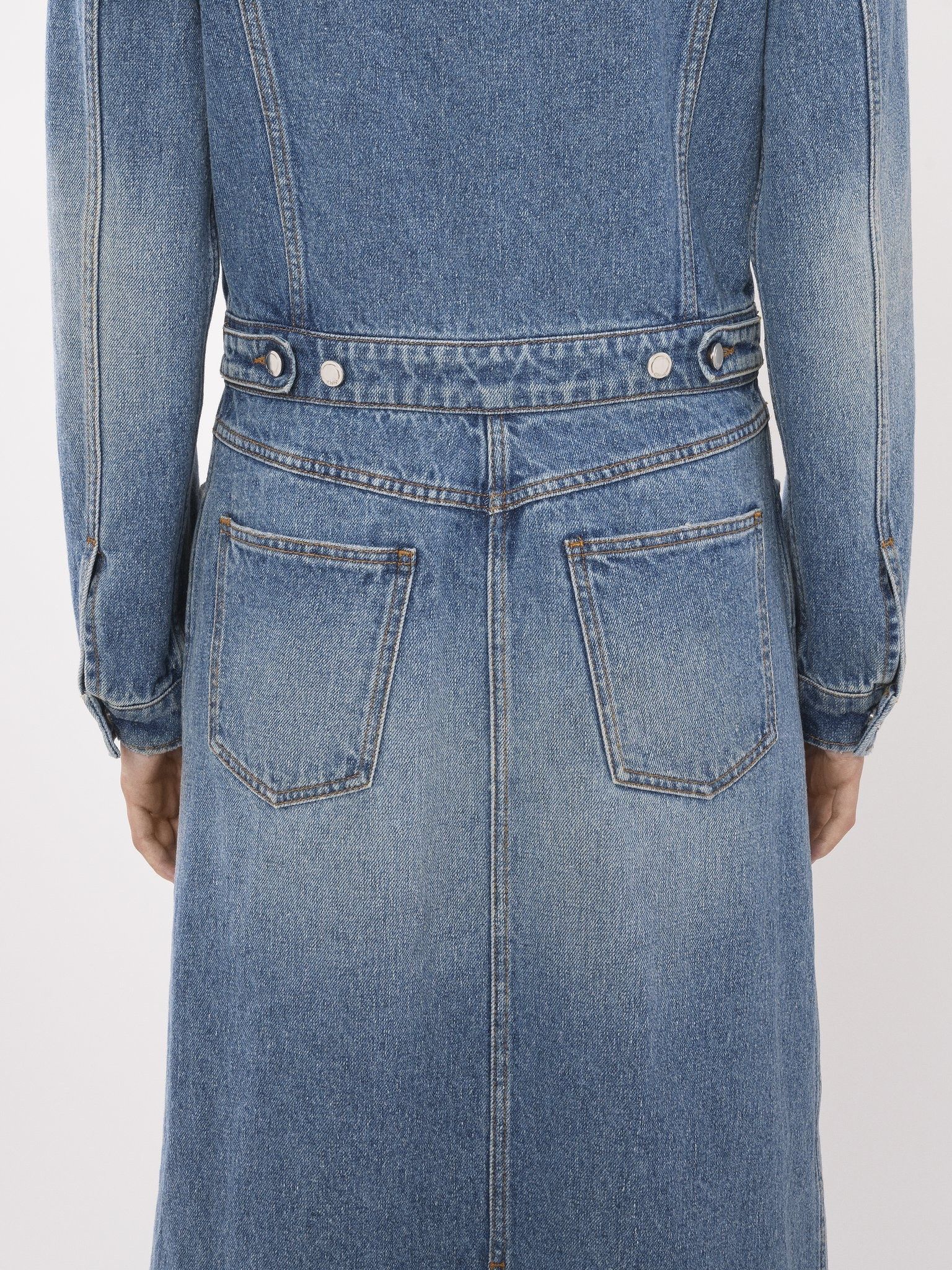 oc11z0525 Long Shirt Dress in Blue