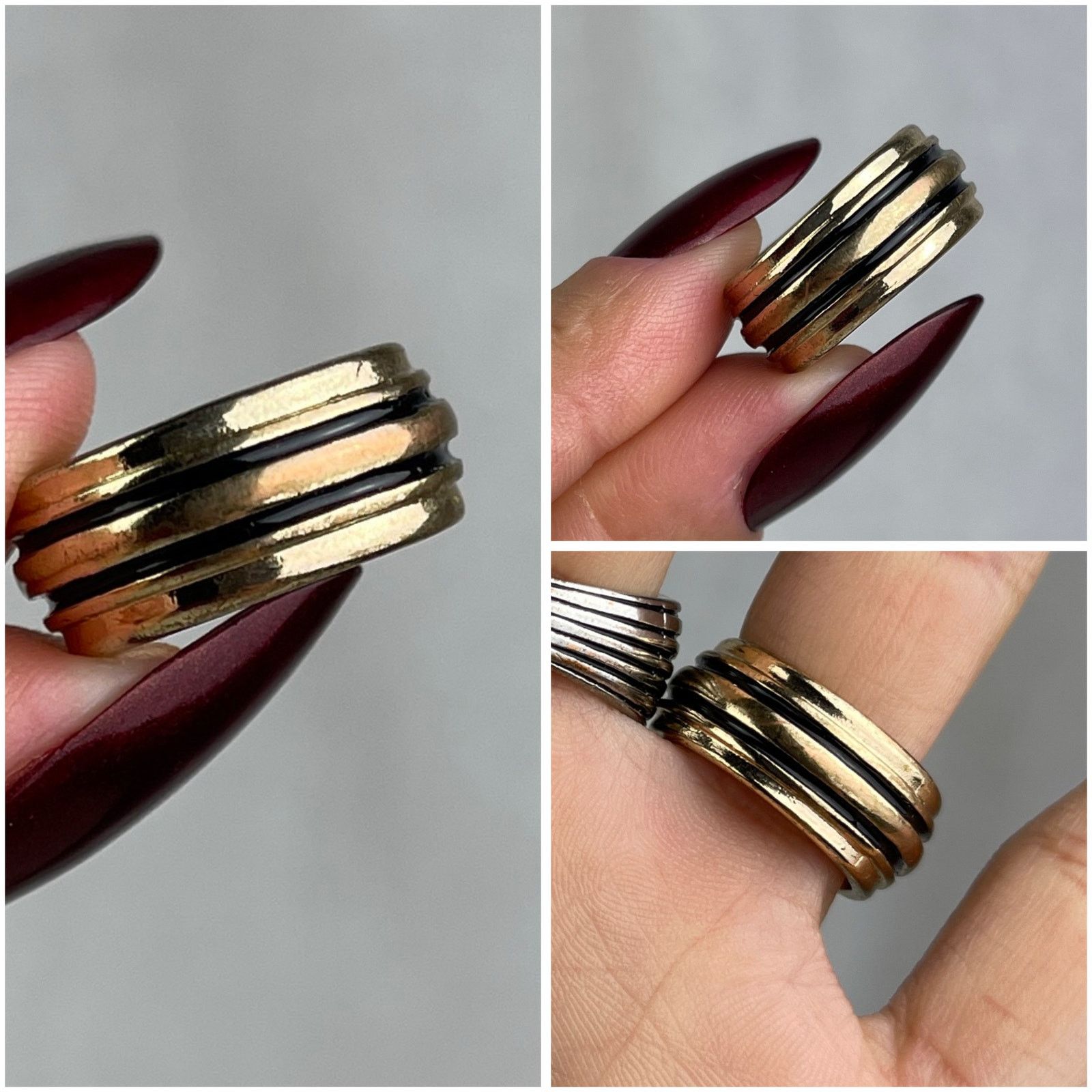 Other Rings Silver Leaves Gold Black Turquoise Howlite 5.5, 6, 6.5 Size ONE SIZE - 24 Thumbnail
