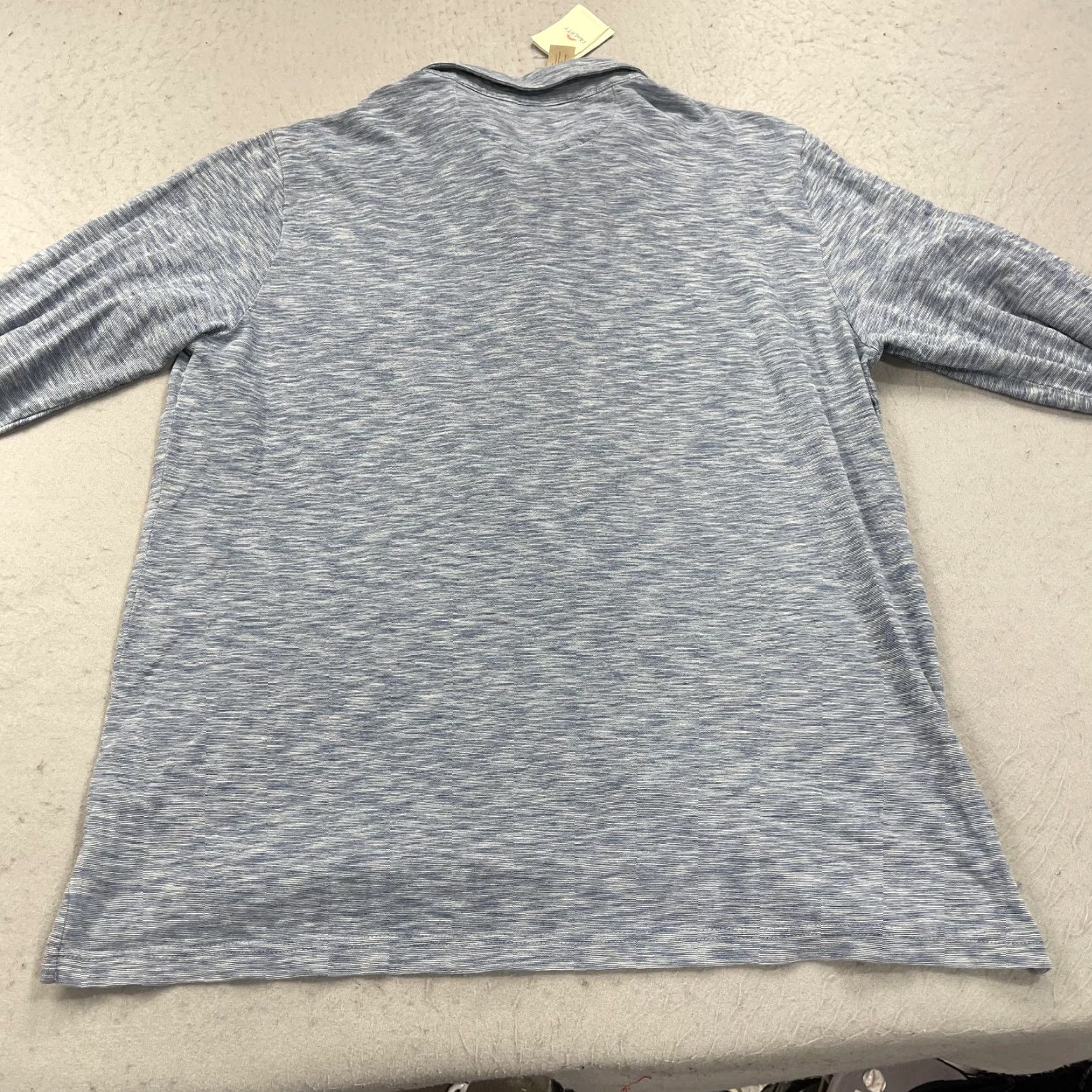 Faherty Faherty Polo Shirt Mens XL Blue Long Sleeve Cotton Jersey NWT IEE MKC0088-IEE Mixed Indigo Polo Shirt Size US XL / EU 56 / 4 - 6 Thumbnail
