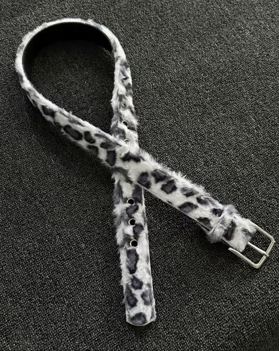Other Leopard Y2k Fluffy Fur Punk Hip Hop Belt Size ONE SIZE - 1 Thumbnail