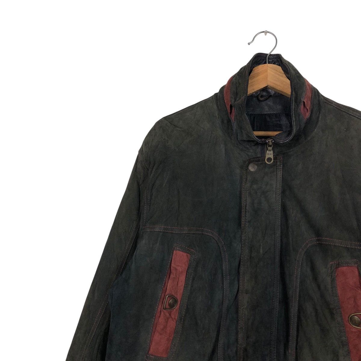 Japanese Brand × Vintage 📌Vintage Worker Hunting Leather Jacket Conceria Egeria Size US M / EU 48-50 / 2 - 8 Thumbnail