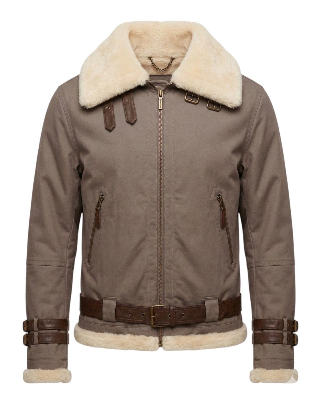 Burberry Prorsum F/W 2010 HIGH NECK SHEARLING BOMBER JACKET Size XS / US 0-2 / IT 36-38 - 1 Thumbnail