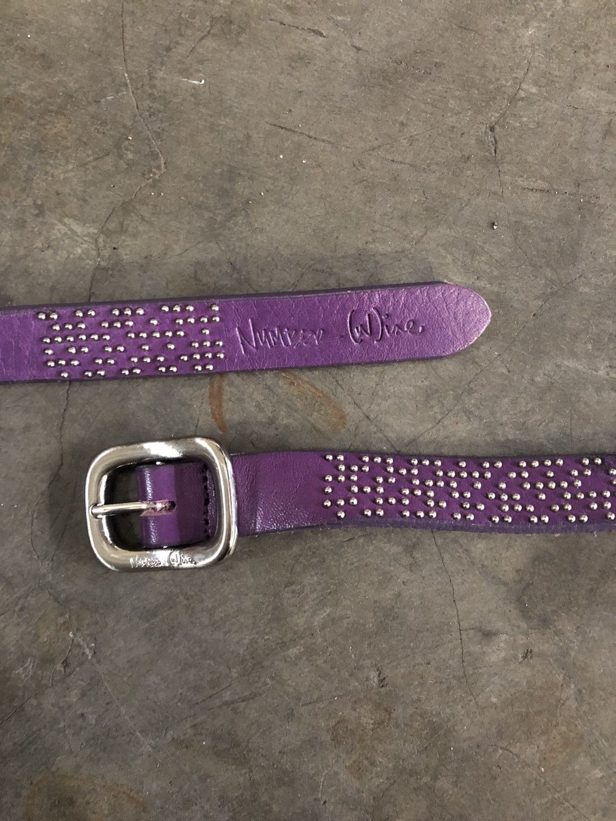 image of Archival Clothing x Vintage Number Nine Belt in Purple, Women's