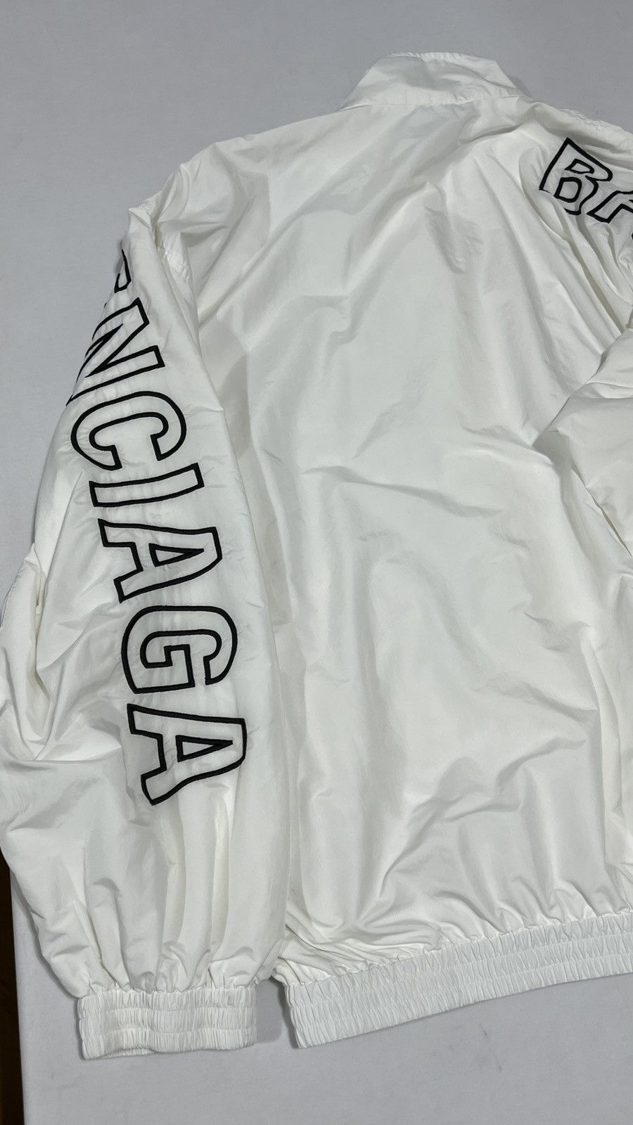 Balenciaga Balenciaga White Track Jacket Side Logo Size US L / EU 52-54 / 3 - 14 Thumbnail