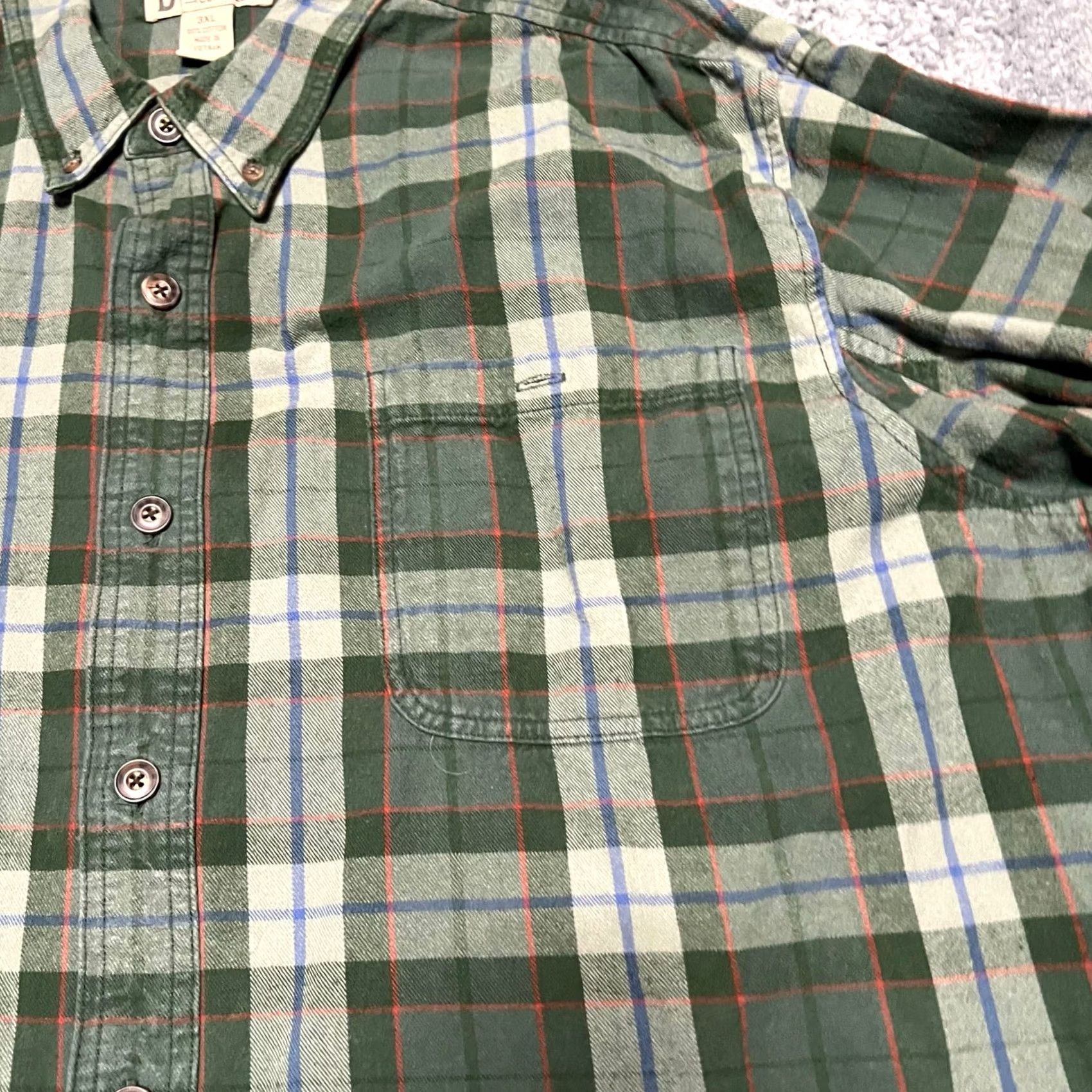 Duluth Trading Company Duluth Trading Flannel Shirt Mens 3XL Green Plaid Free Swingin Relaxed Fit Size US XXL / EU 58 / 5 - 2 Thumbnail