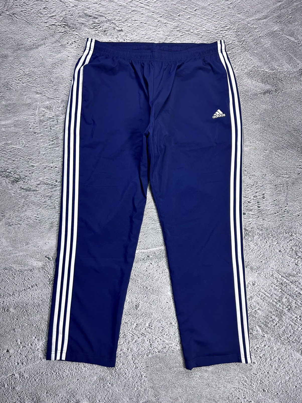 Adidas Adidas track suit vintage navy blue nylon track pants drill Size US XXL / EU 58 / 5 - 7 Thumbnail