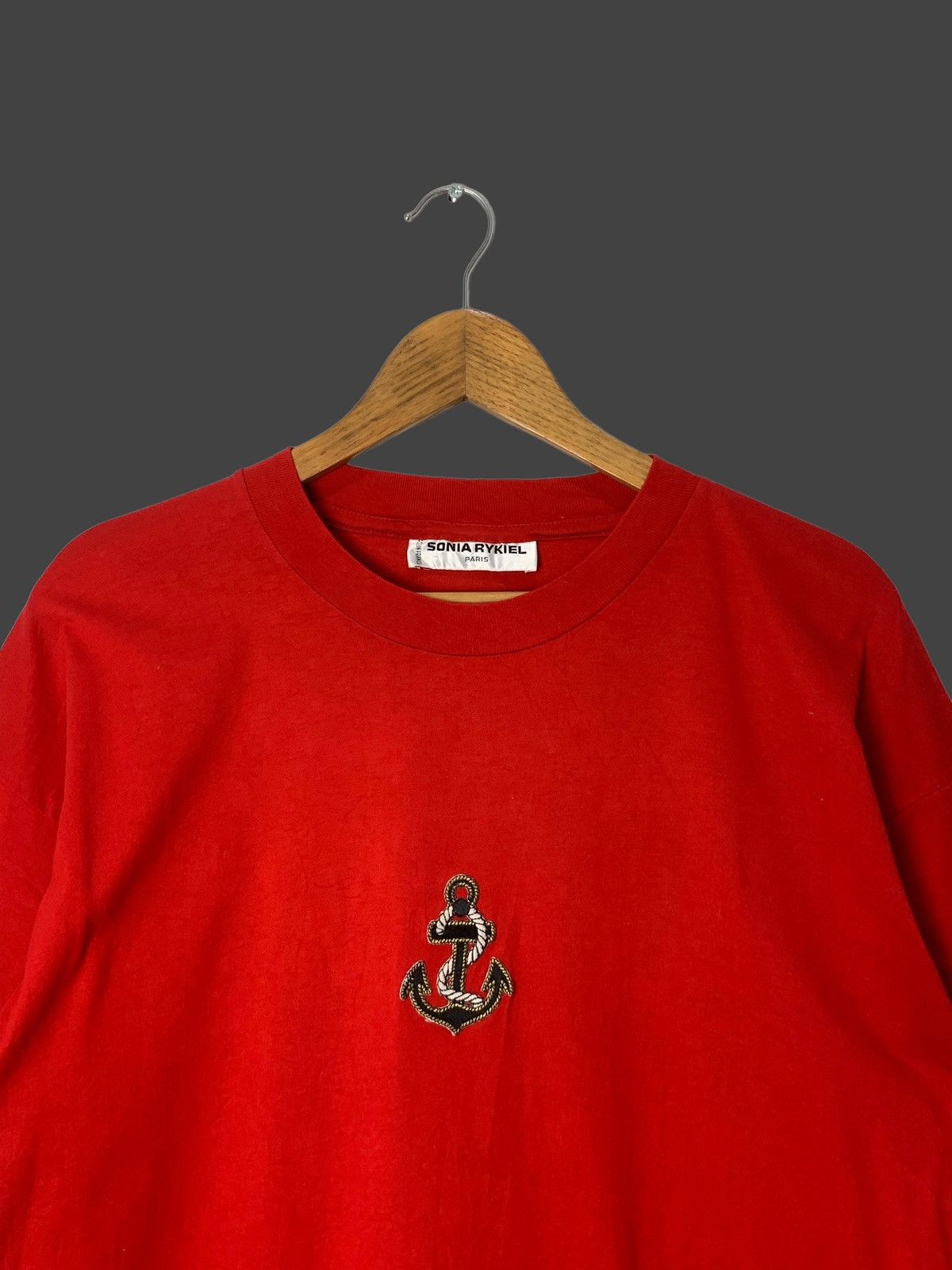 Sonia Rykiel × Vintage Sonia Rykiel Paris Vintage France Anchor Logo Tee Size US M / EU 48-50 / 2 - 3 Thumbnail