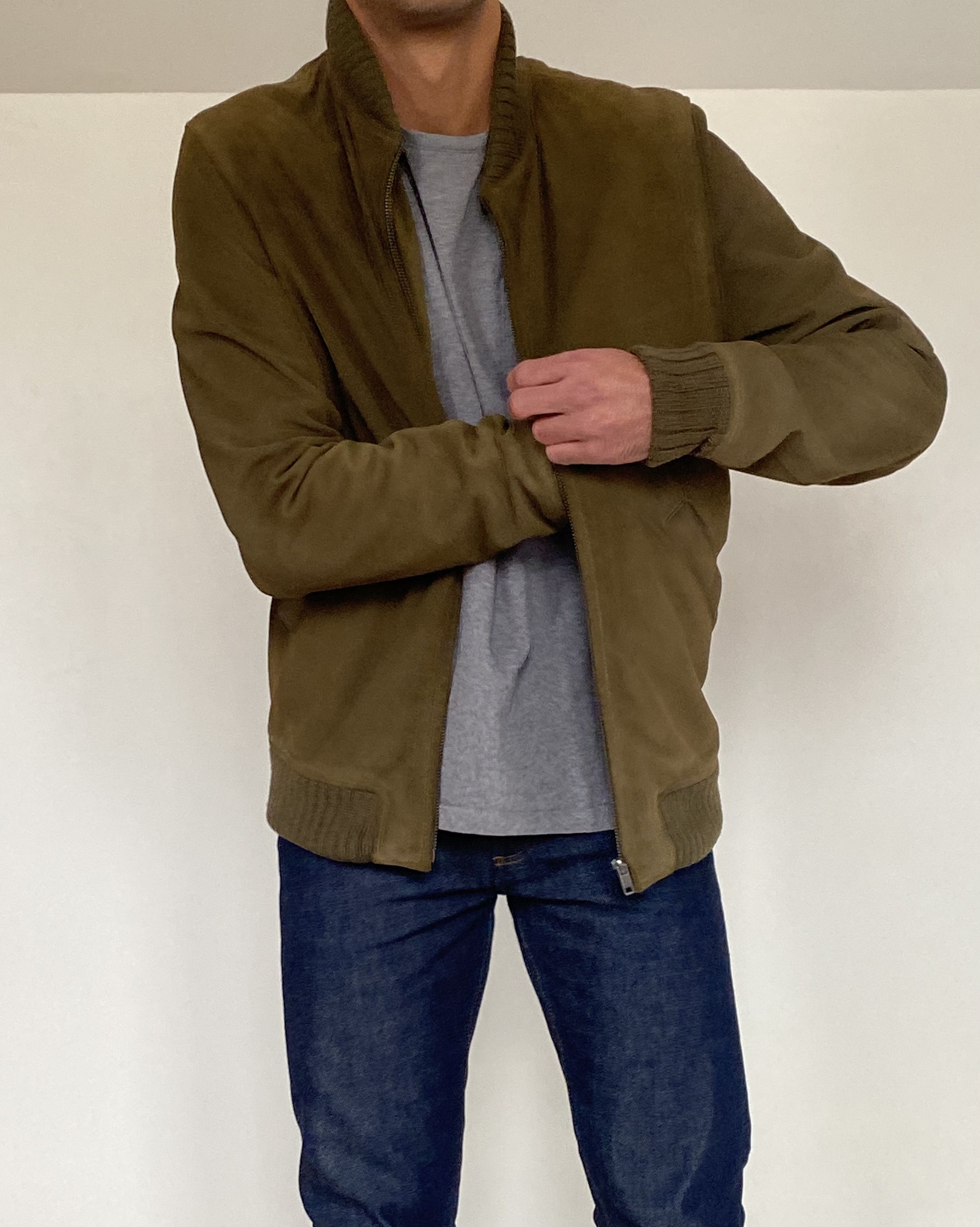 A.P.C. A.P.C. × Louis W. Ferris Calf Suede Bomber Jacket S Size US S / EU 44-46 / 1 - 2 Thumbnail