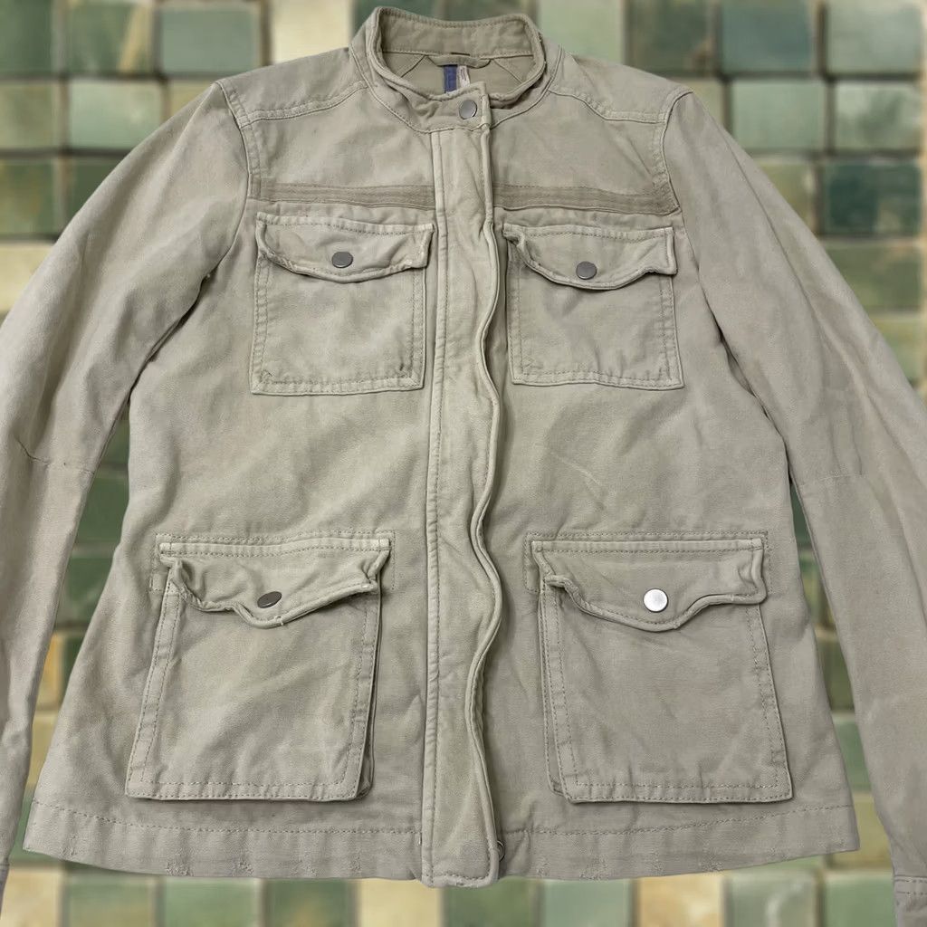 Free People Free People Military Jacket Womens Size S Khaki Tan Cargo Boho Utility Military Style Army Pockets Short Jacket Beig e Beige (adjusted for clarity) Size S / US 4 / IT 40 - 1 Thumbnail
