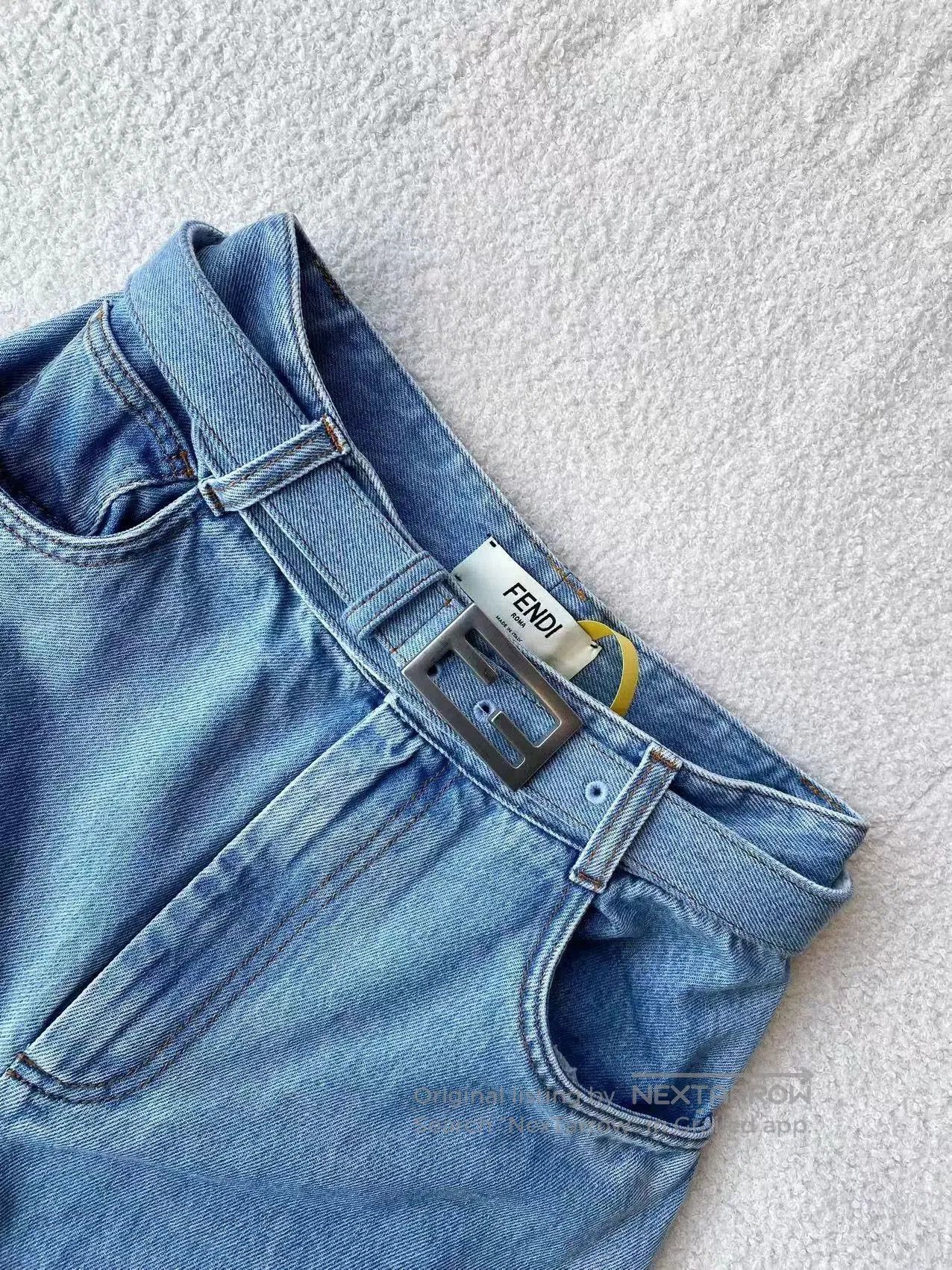 Fendi Fendi 23SS High-Waist Wide Denim Jeans. Size US 38 / EU 54 - 3 Thumbnail