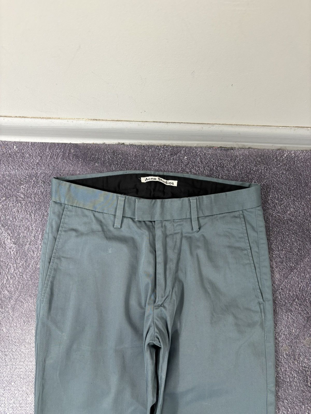 Acne Studios Acne Studios Max Satin Slim Fit Stretch Chino Pants Size US 28 / EU 44 - 4 Thumbnail