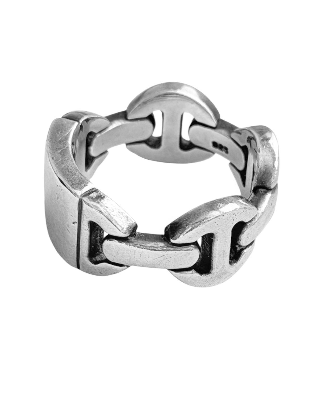 Hoorsenbuhs Brute Classic Tri-link Monogram Silver Ring Size ONE SIZE - 2 Thumbnail