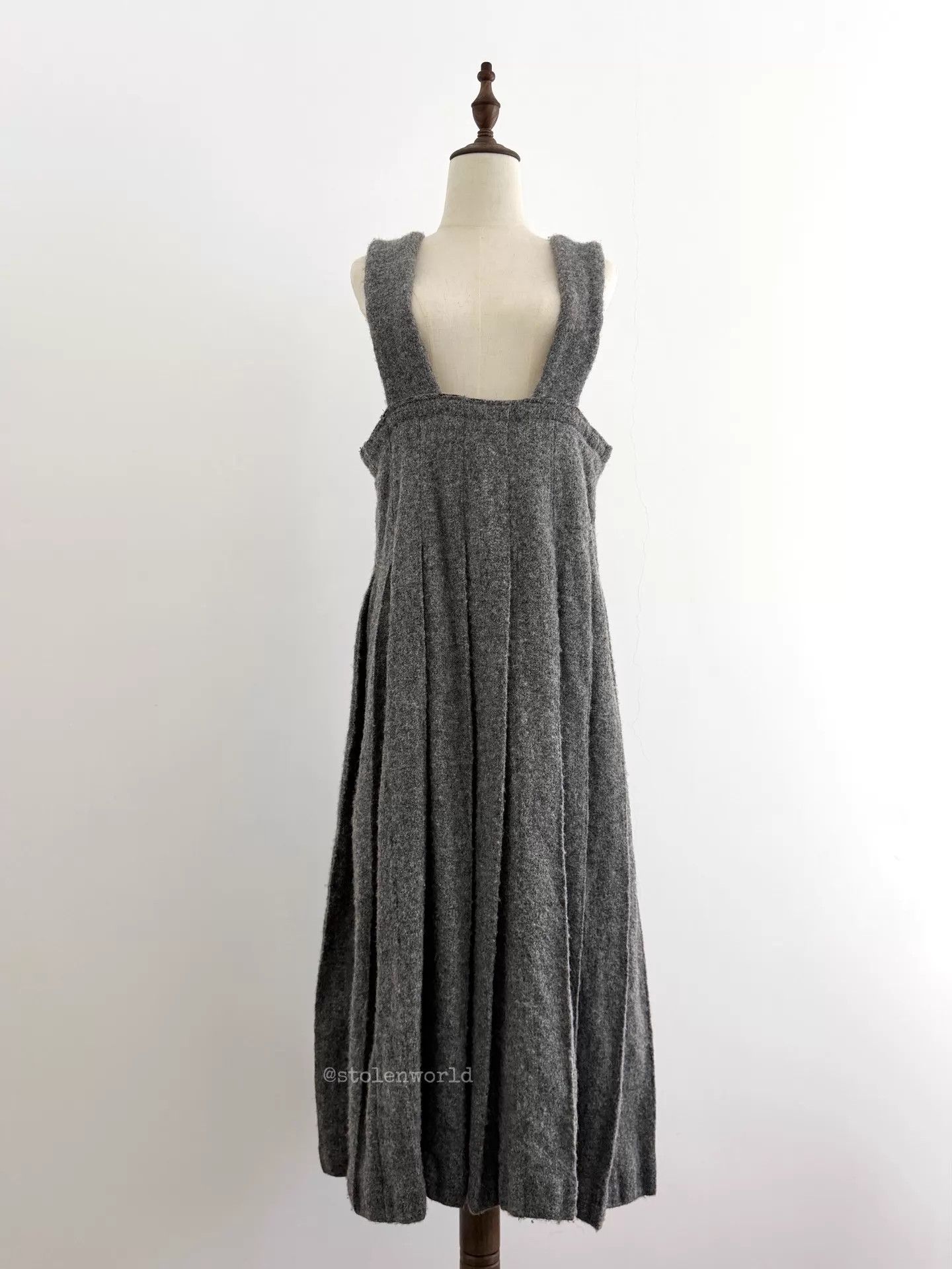 Comme des Garcons CDG 24AW Thick Wool Suspender Pleated Skirt Size S / US 4 / IT 40 - 1 Thumbnail