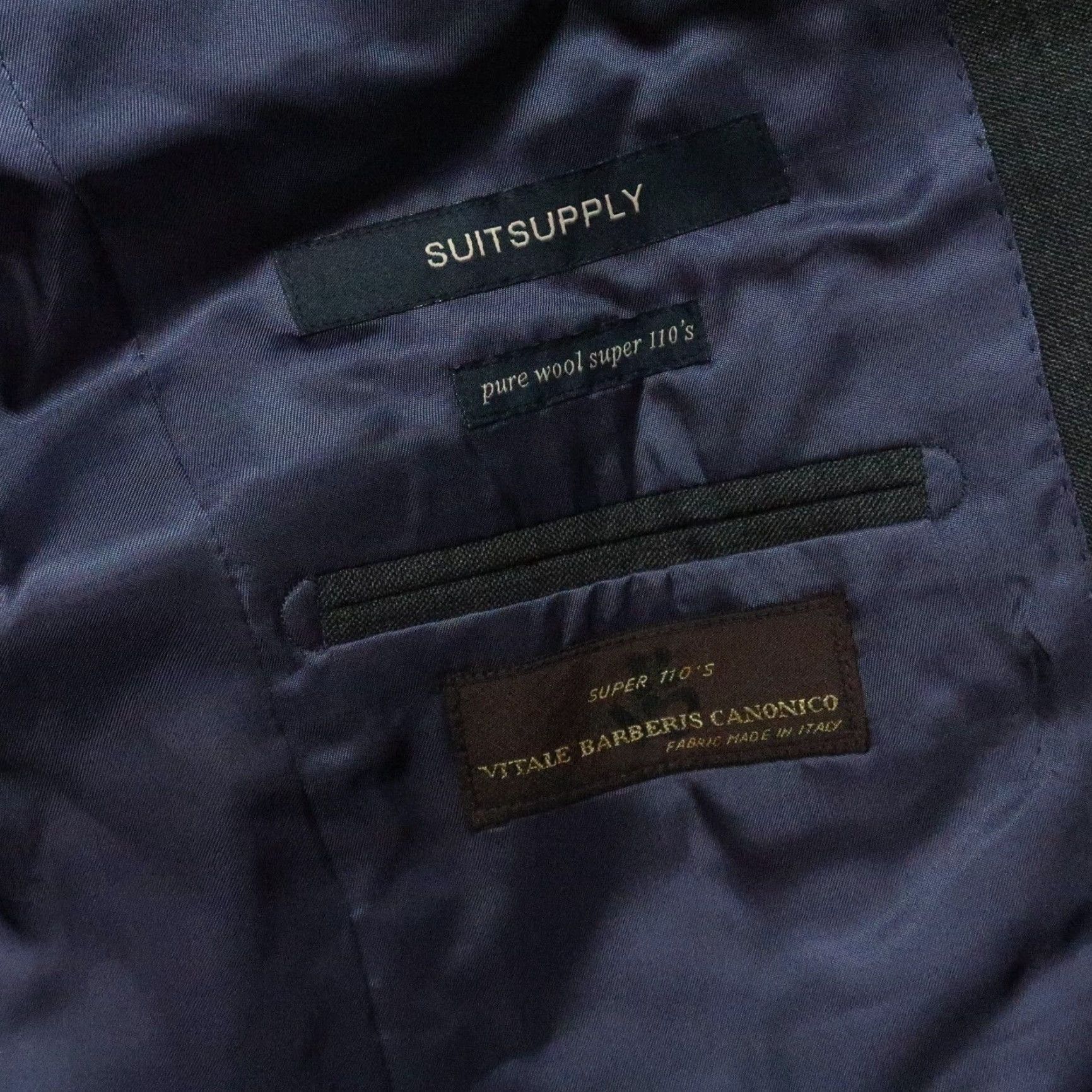 Suitsupply Suitsupply Blazer Men 40L Gray Napoli Vitale Barberis Super 110s Wool Sport Coat Blazer Size 40R - 4 Thumbnail