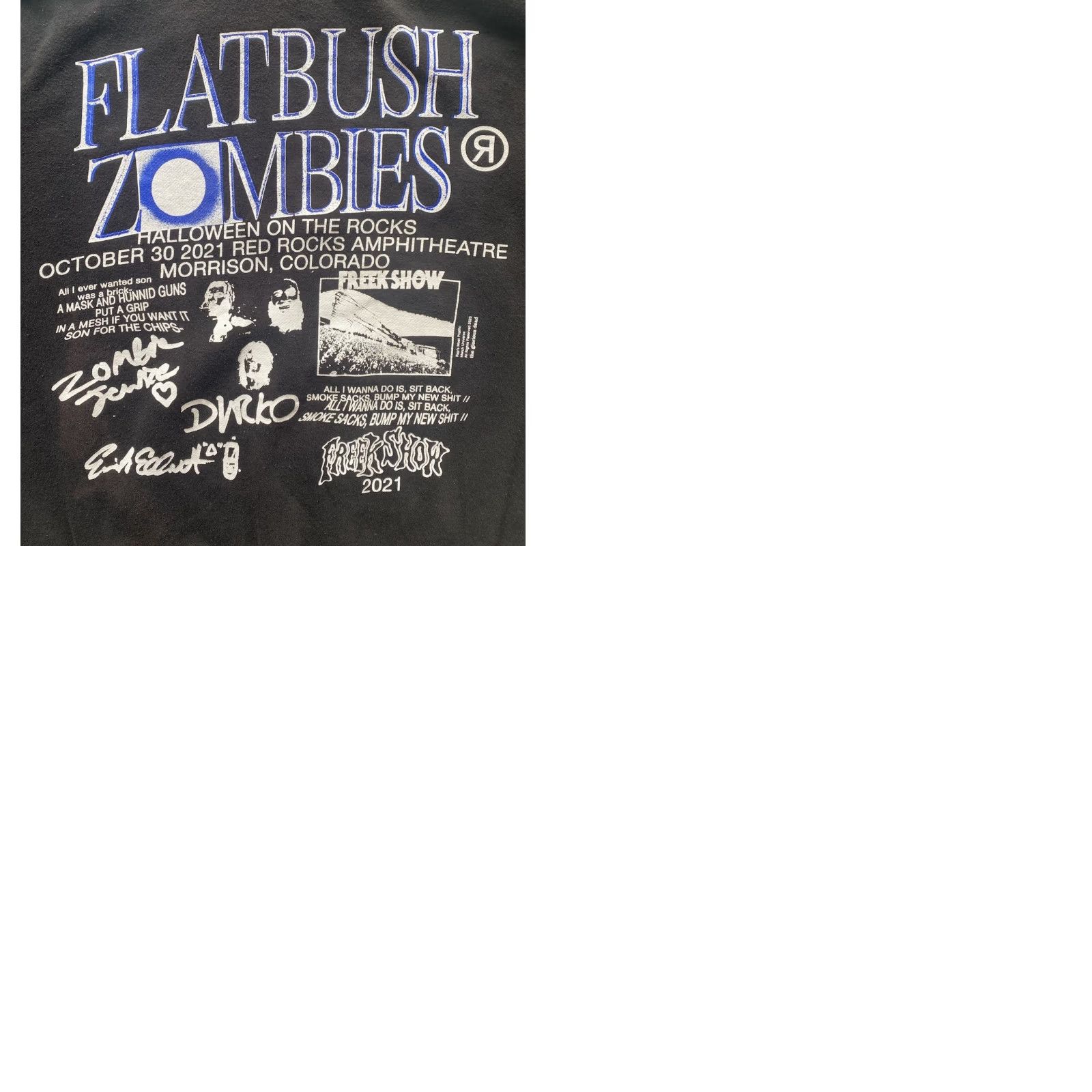Vintage Flatbush Zombies Hoodie Mens Medium Black Halloween Freek Show 2021 On The Rocks Flatbush Zombies Size US M / EU 48-50 / 2 - 12 Thumbnail