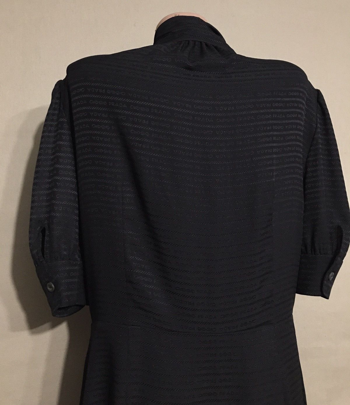 Prada PRADA x Raf Simons F/W 2022 Silk Jacquard Logo Dress IT 44 Size M / US 6-8 / IT 42-44 - 14 Thumbnail