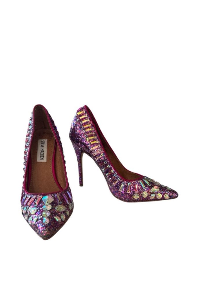 Steve Madden NWOT Steve Madden Galaxxie Jeweled Pump Purple Pink Size 6 Size US 6 / IT 36 - 2 Thumbnail