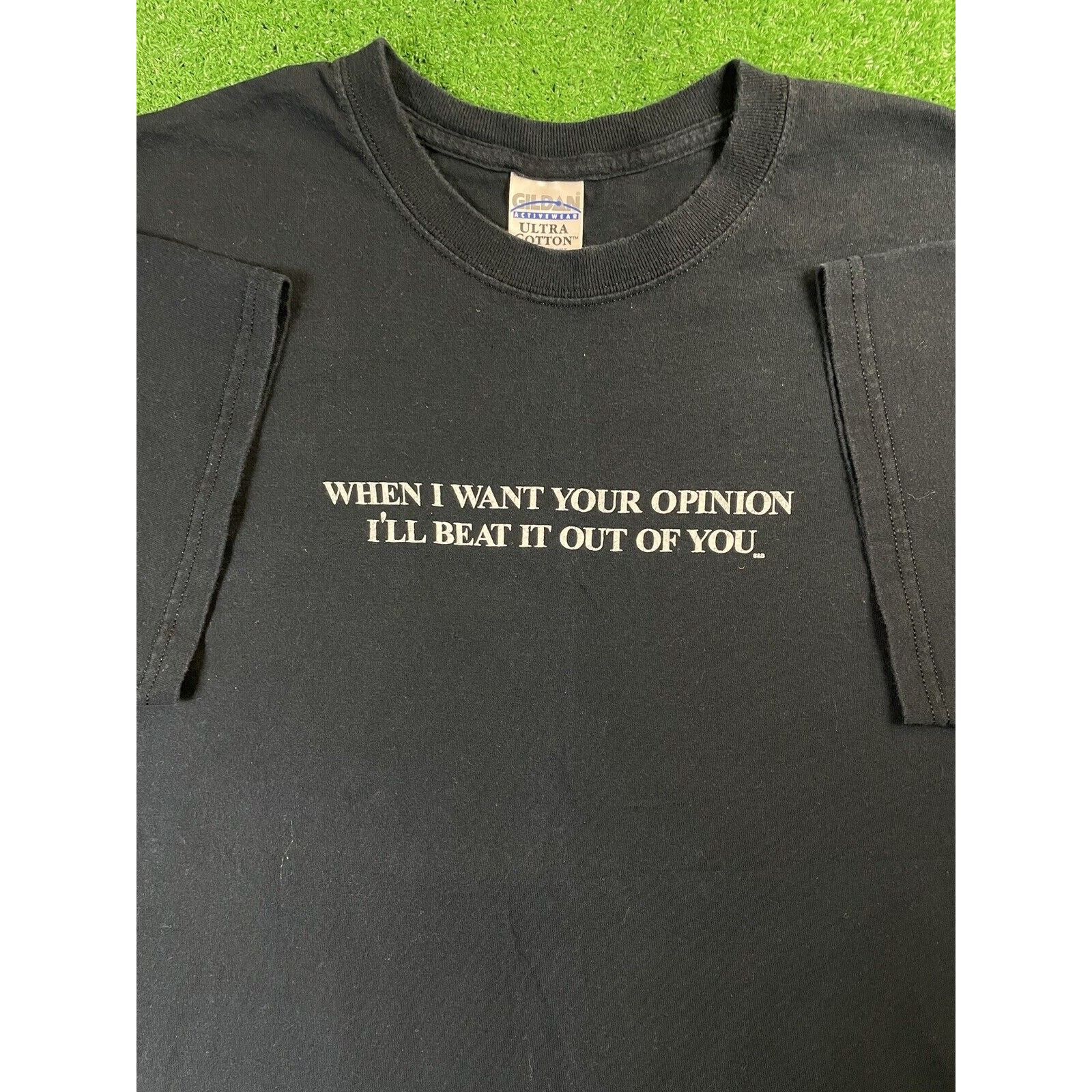 Vintage Vintage 90s Y2K Faded Black Large Statement Opinion Shirt Size US L / EU 52-54 / 3 - 1 Thumbnail