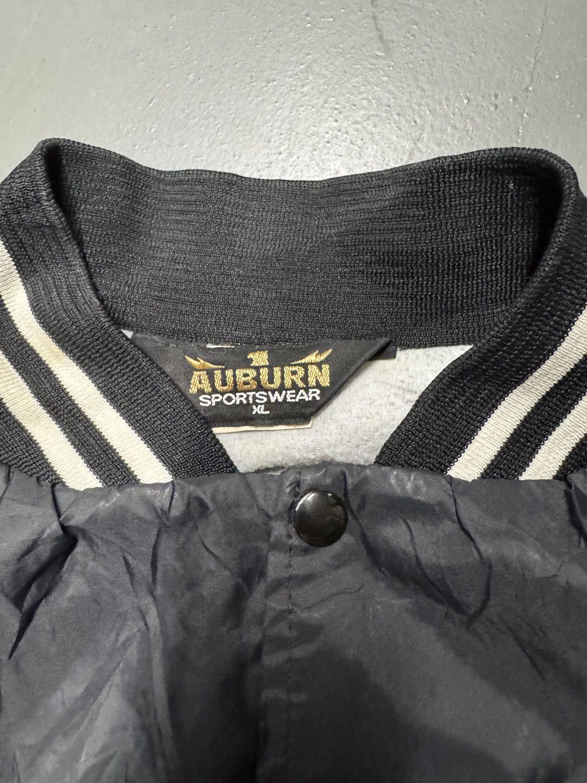 Auburn Sportswear Vintage Black Marketplace Jacket with Striped Cuffs Size US XL / EU 56 / 4 - 6 Thumbnail