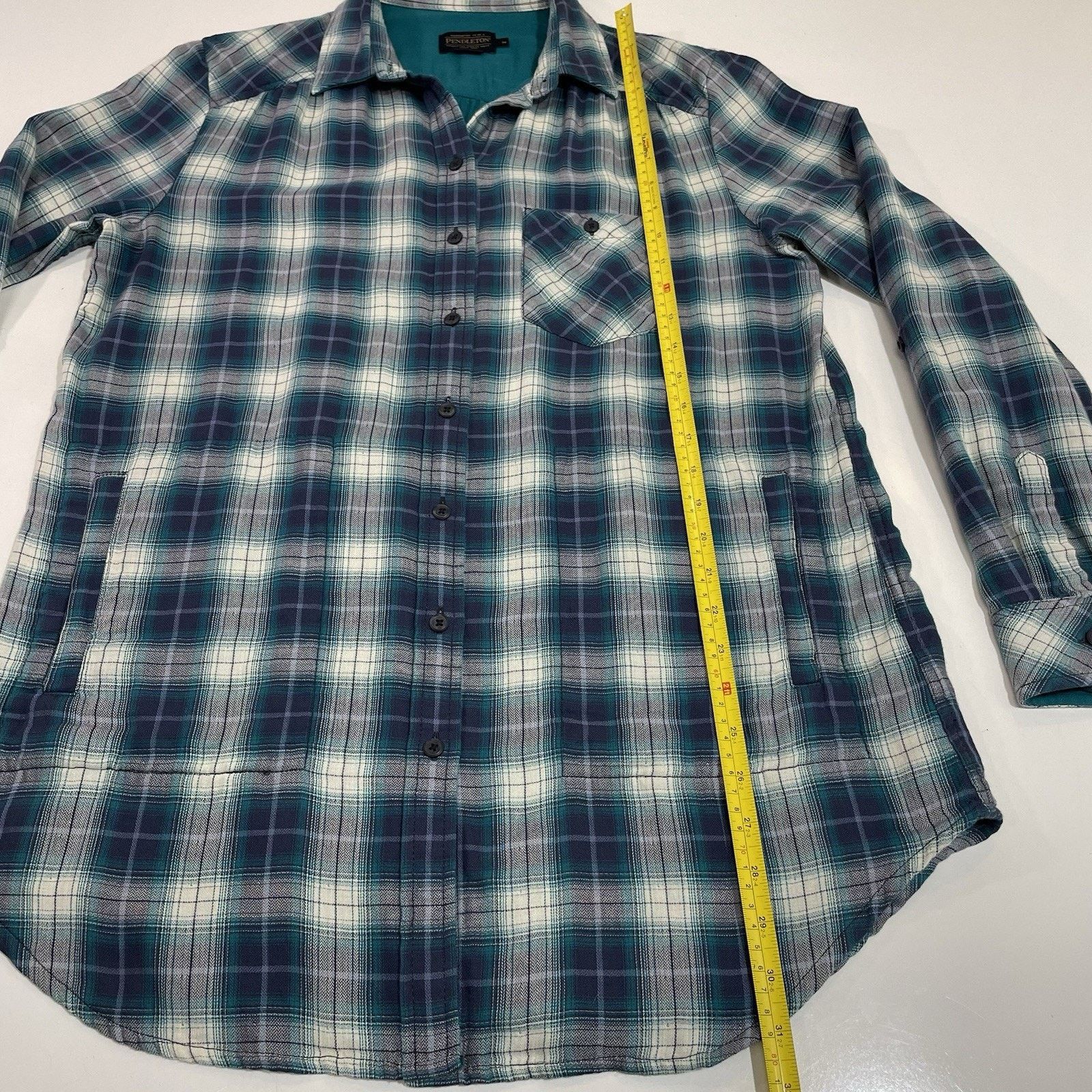 Pendleton Pendleton Shirt Men’s Medium Blue Shadow Plaid Burnside Size US M / EU 48-50 / 2 - 4 Thumbnail