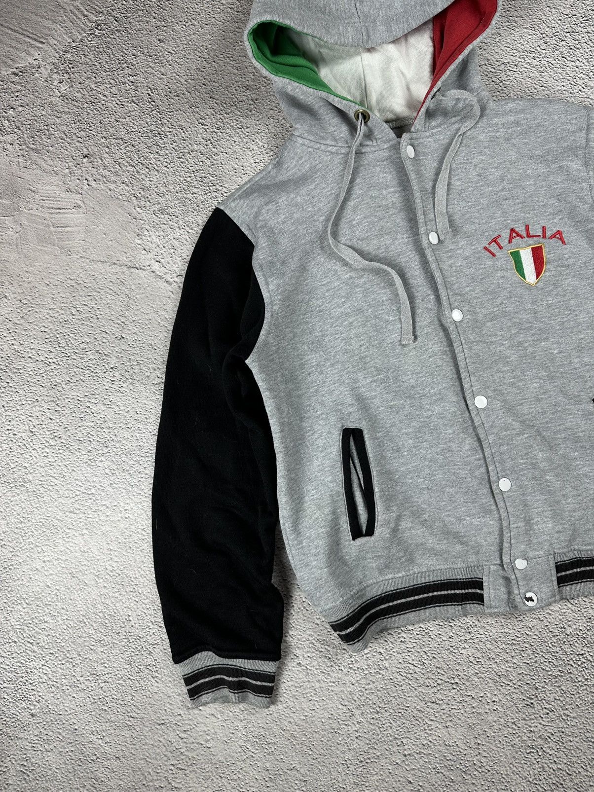 Japanese Brand Italia Full Zip Hoodie Y2K Soccer Jersey Blockcore Style Size US M / EU 48-50 / 2 - 3 Thumbnail