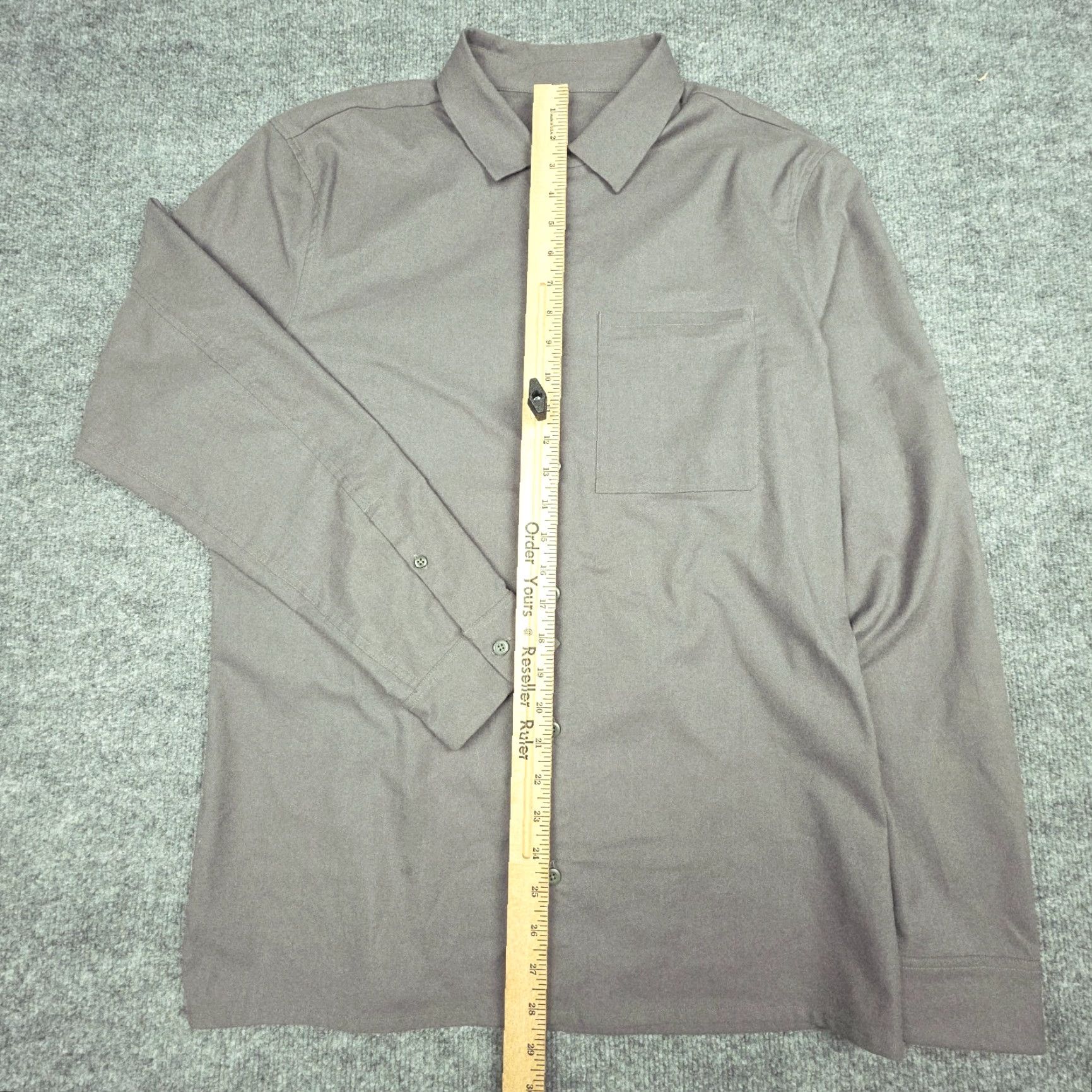 Lululemon Lululemon Commission Shirt Mens Small-Medium Gray Button-Up Performance Stretch Size US S / EU 44-46 / 1 - 6 Thumbnail