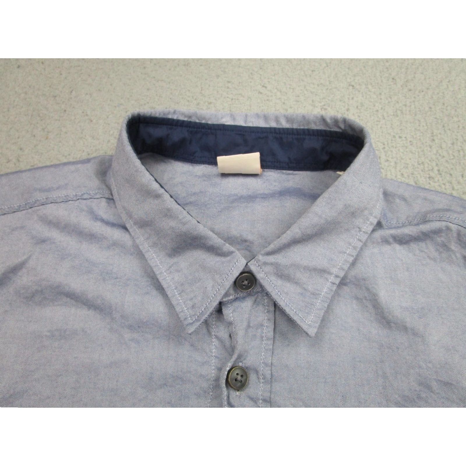 Vintage BOSS Orange Chambray Shirt Mens XL Blue Long Sleeve Button-Up Casual with Elbow Patches Size US XL / EU 56 / 4 - 4 Thumbnail