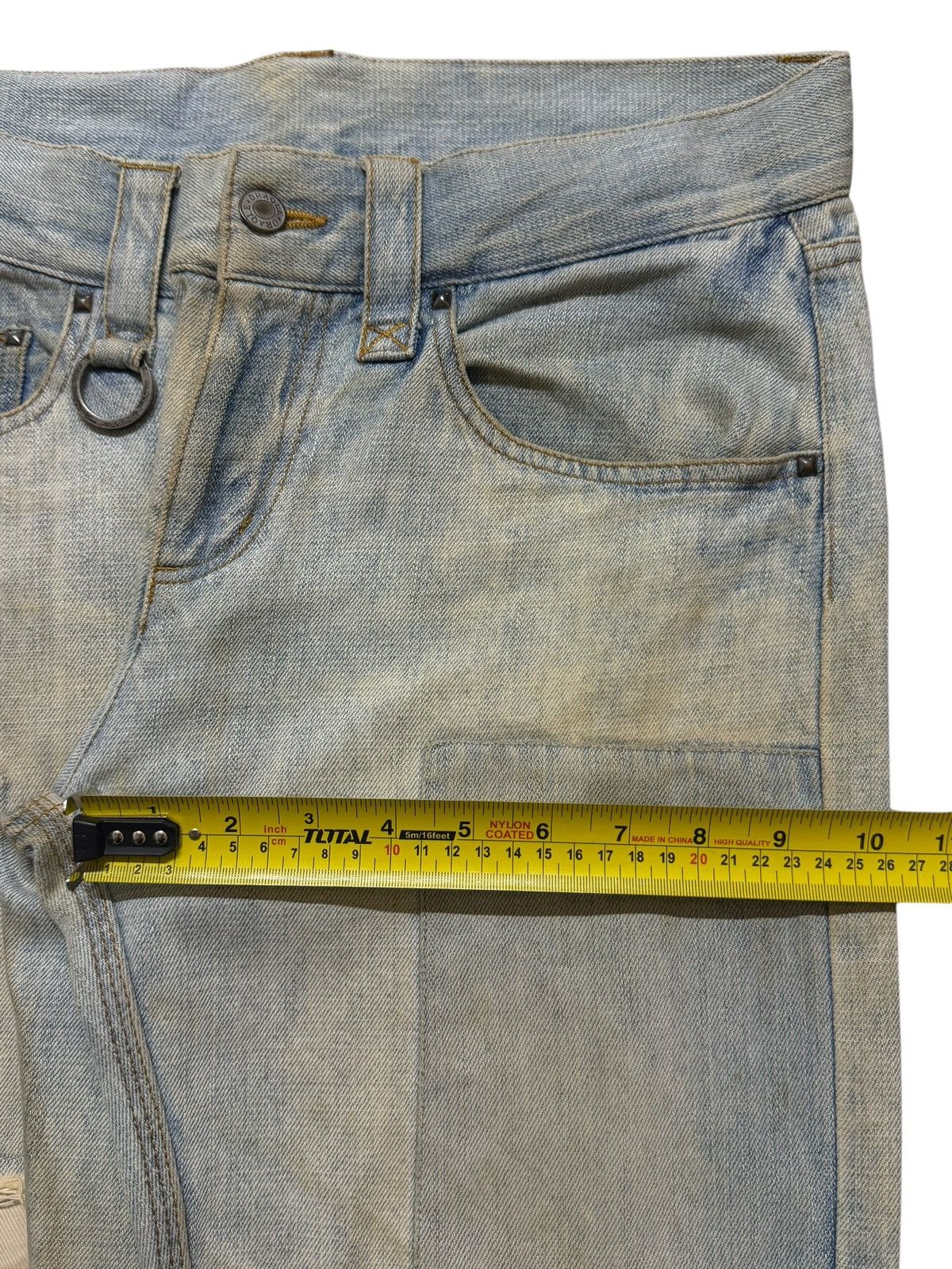 If Six Was Nine Vintage 90s Japan Oraqle Blue Faded Mud Wash Patch Distress Size US 32 / EU 48 - 12 Thumbnail