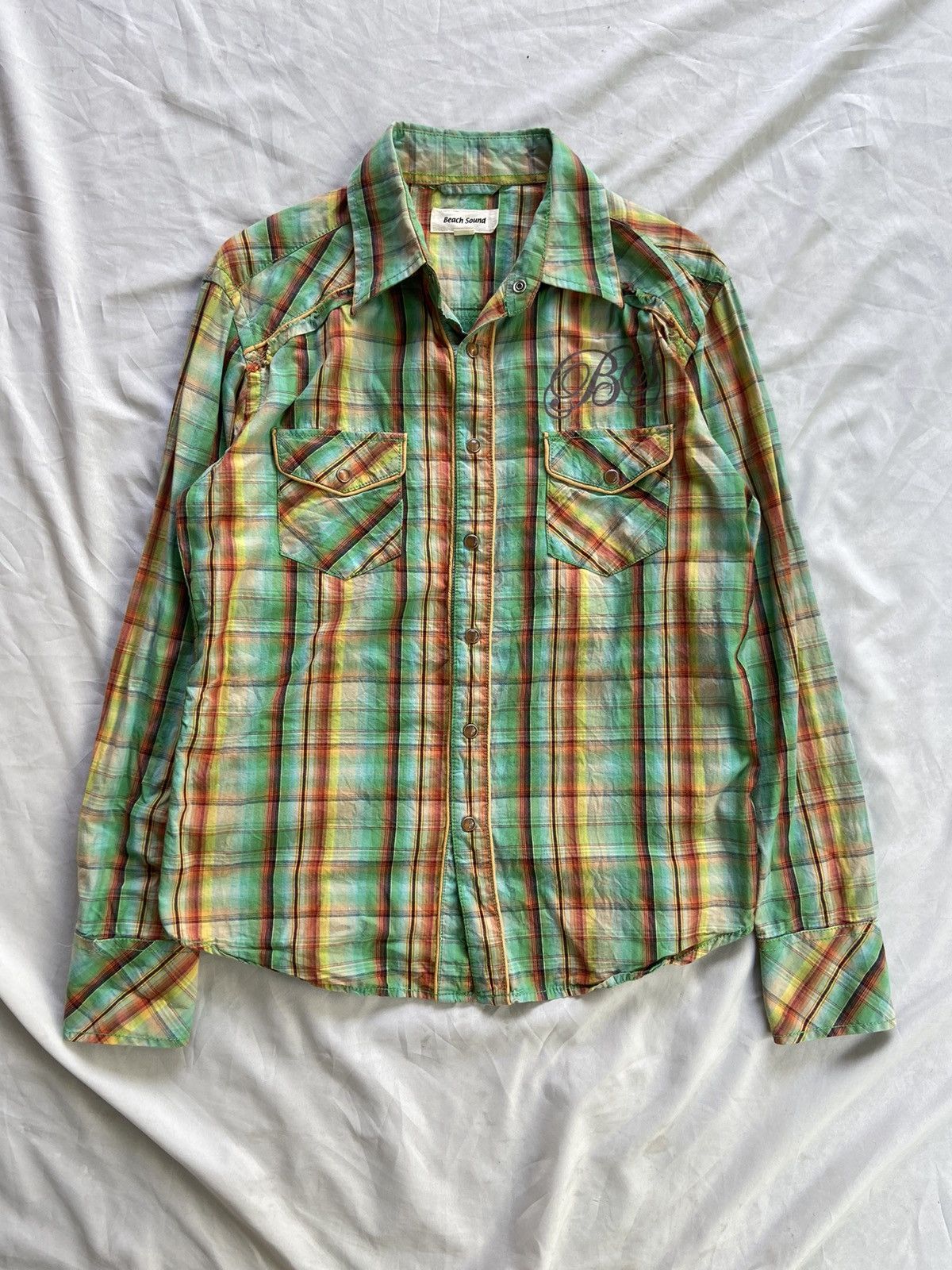 Japanese Brand BEACH SOUND BUTTON DOWN SHIRT Size US M / EU 48-50 / 2 - 1 Thumbnail