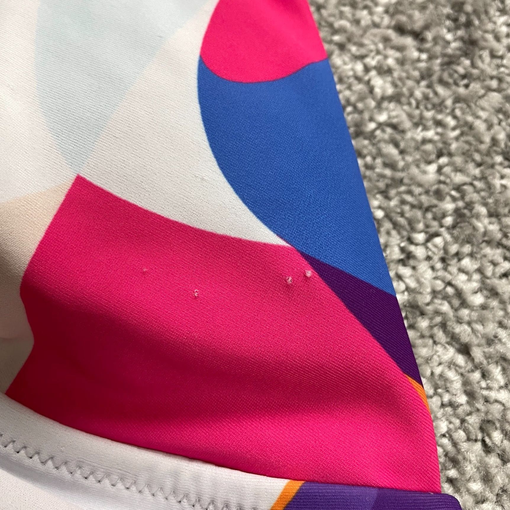 Triangl Women’s Small Multicolor Geometric Triangle Bikini Top - Spaghetti Strap Beach Swimwear Size S / US 4 / IT 40 - 7 Thumbnail