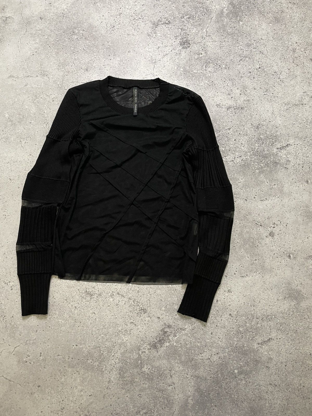 plein sud PLEIN SUD JEANIUS Y2K Mesh Top Long Sleeve Avant Garde Size M / US 6-8 / IT 42-44 - 3 Thumbnail