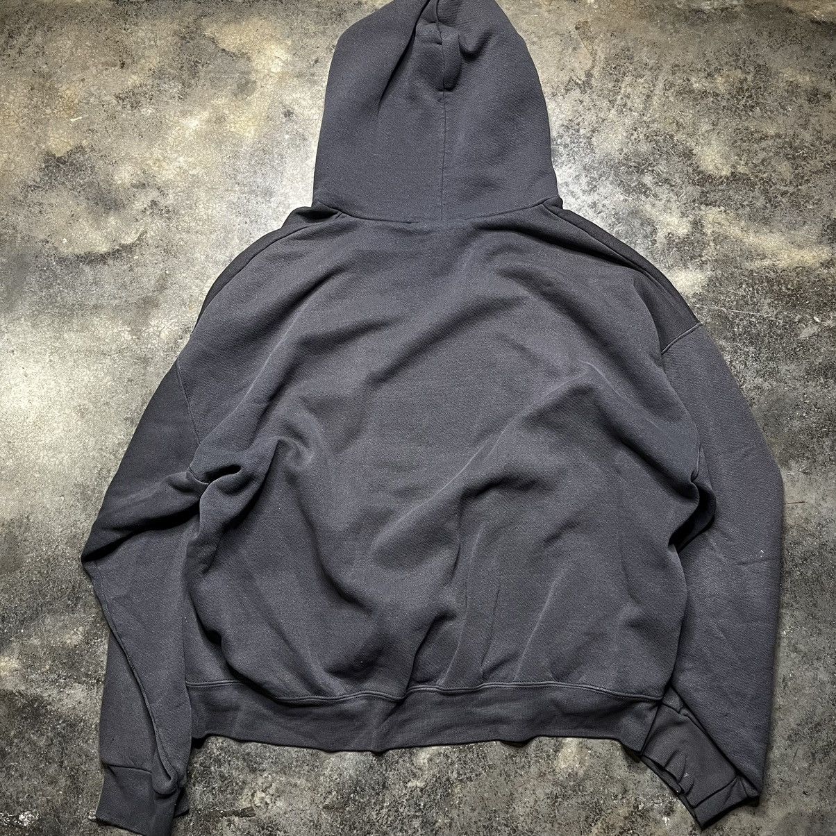 Vintage vintage thrashed black blank baggy hoodie Size US XL / EU 56 / 4 - 7 Thumbnail