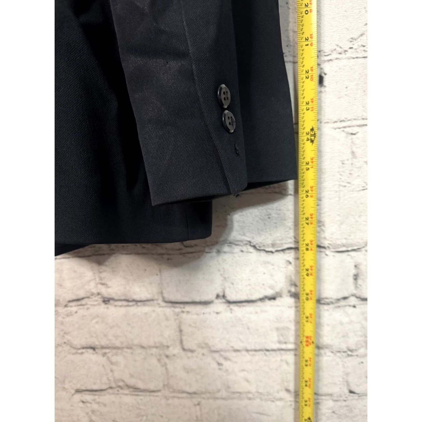 Liz Claiborne VINTAGE Liz Claiborne Collection Blazer Women Navy Blue 16 Double-Breasted Mid-Length Regular Sleeve Long Solid Cotton Lining 100% Cotton Size XXL / US 16-18 / IT 52-54 - 5 Thumbnail