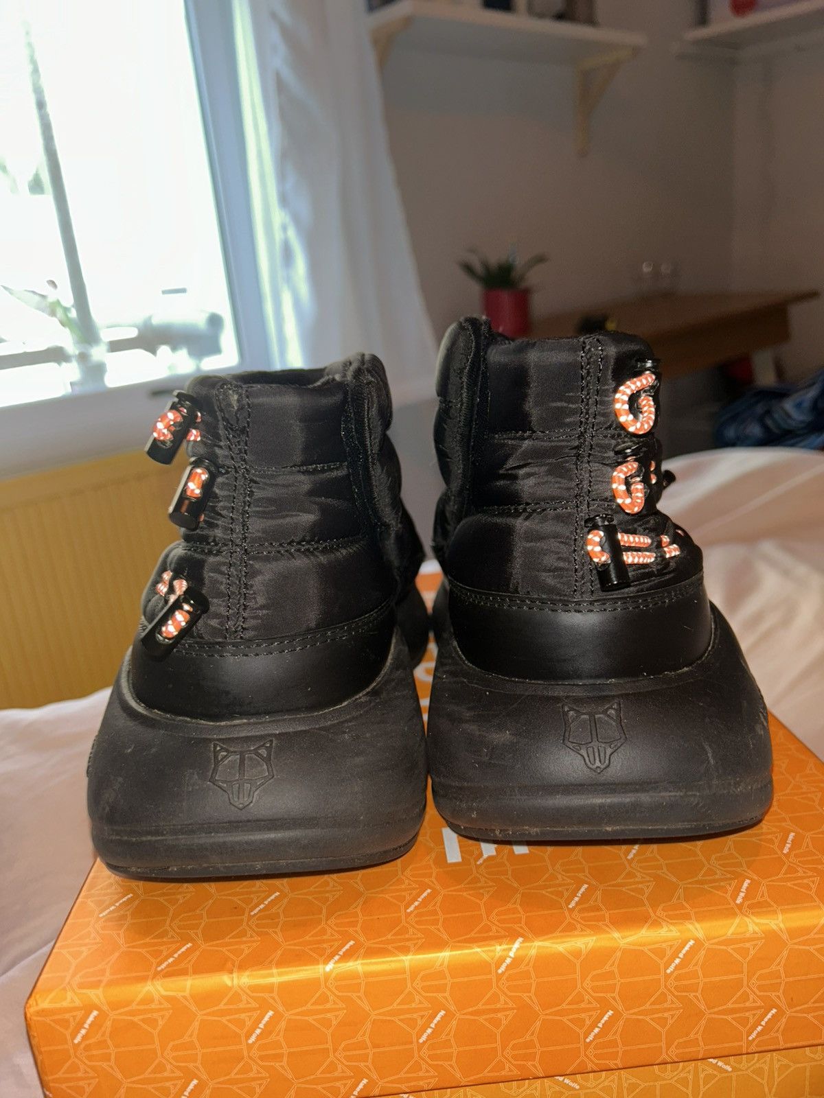 NAKED WOLFE Naked Wolfe black and orange puffer boots Size US 8 / EU 41 - 8 Thumbnail
