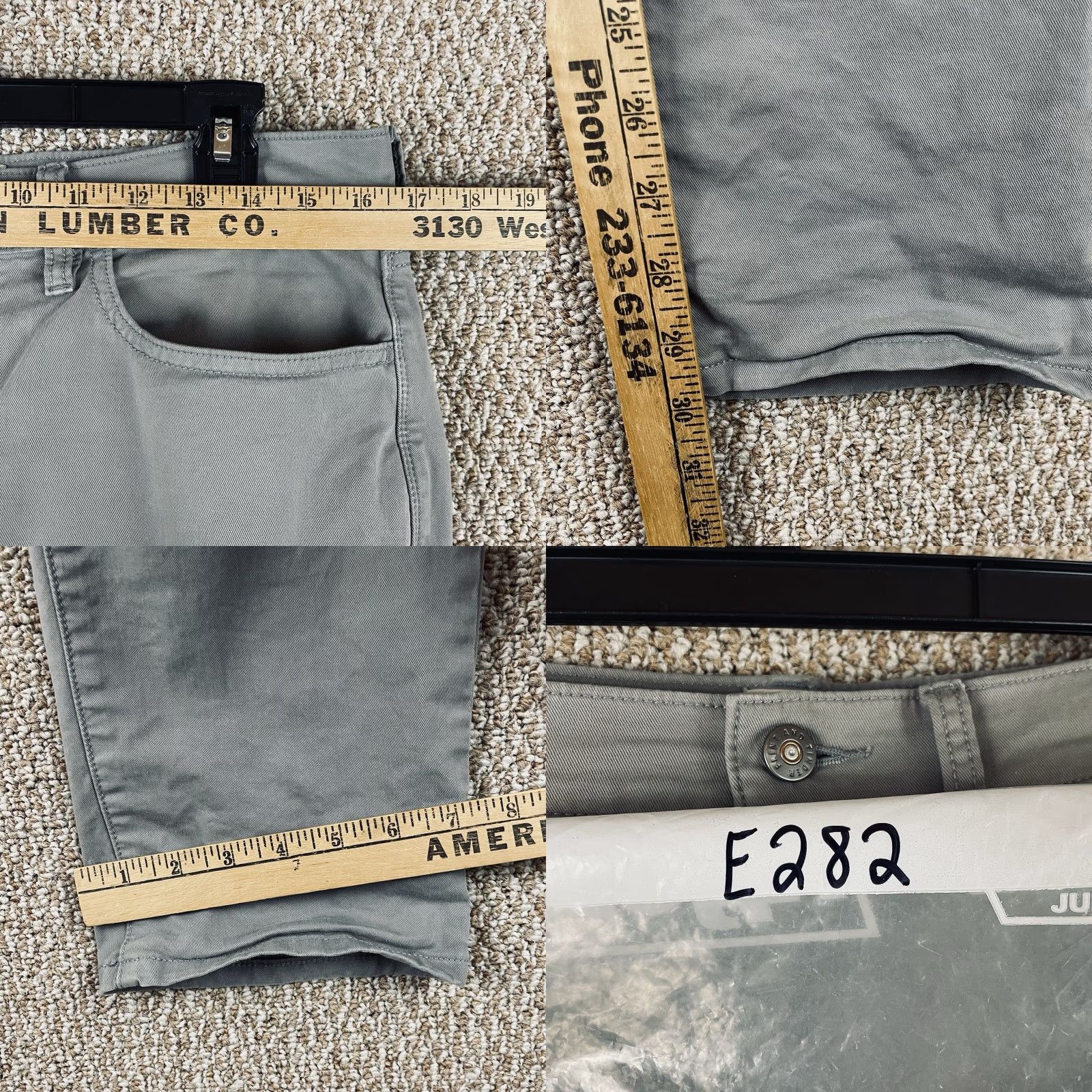 Vintage Flint & Tinder Pants Slim Fit Cotton Spandex Chino 32x32 Gray Men's Regular Straight 30 Inseam Preppy City USA Size US 32 / EU 48 - 8 Thumbnail