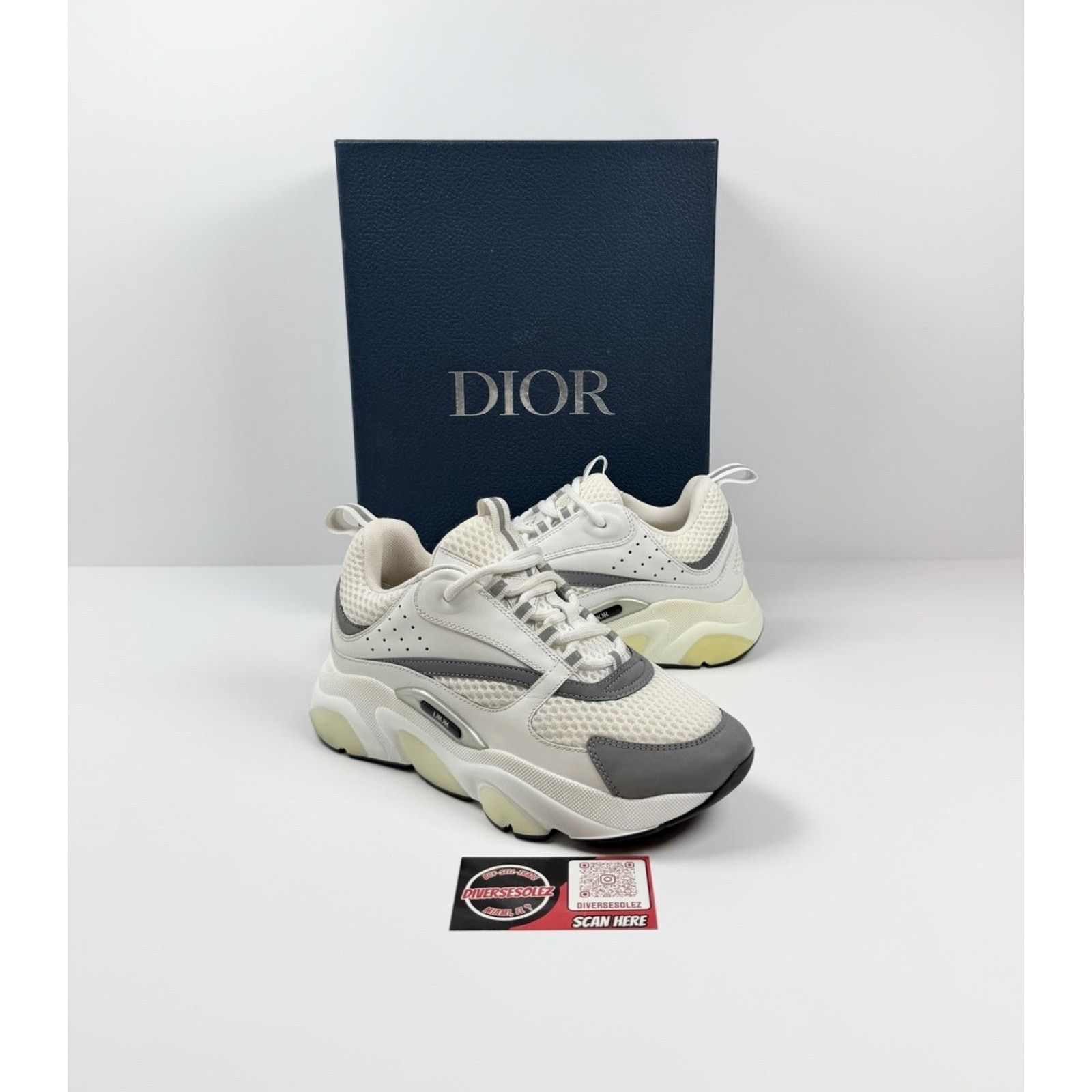 Dior Size 38EU/8W - Dior B22 White Silver NEW! Size US 8 / IT 38 - 1 Thumbnail