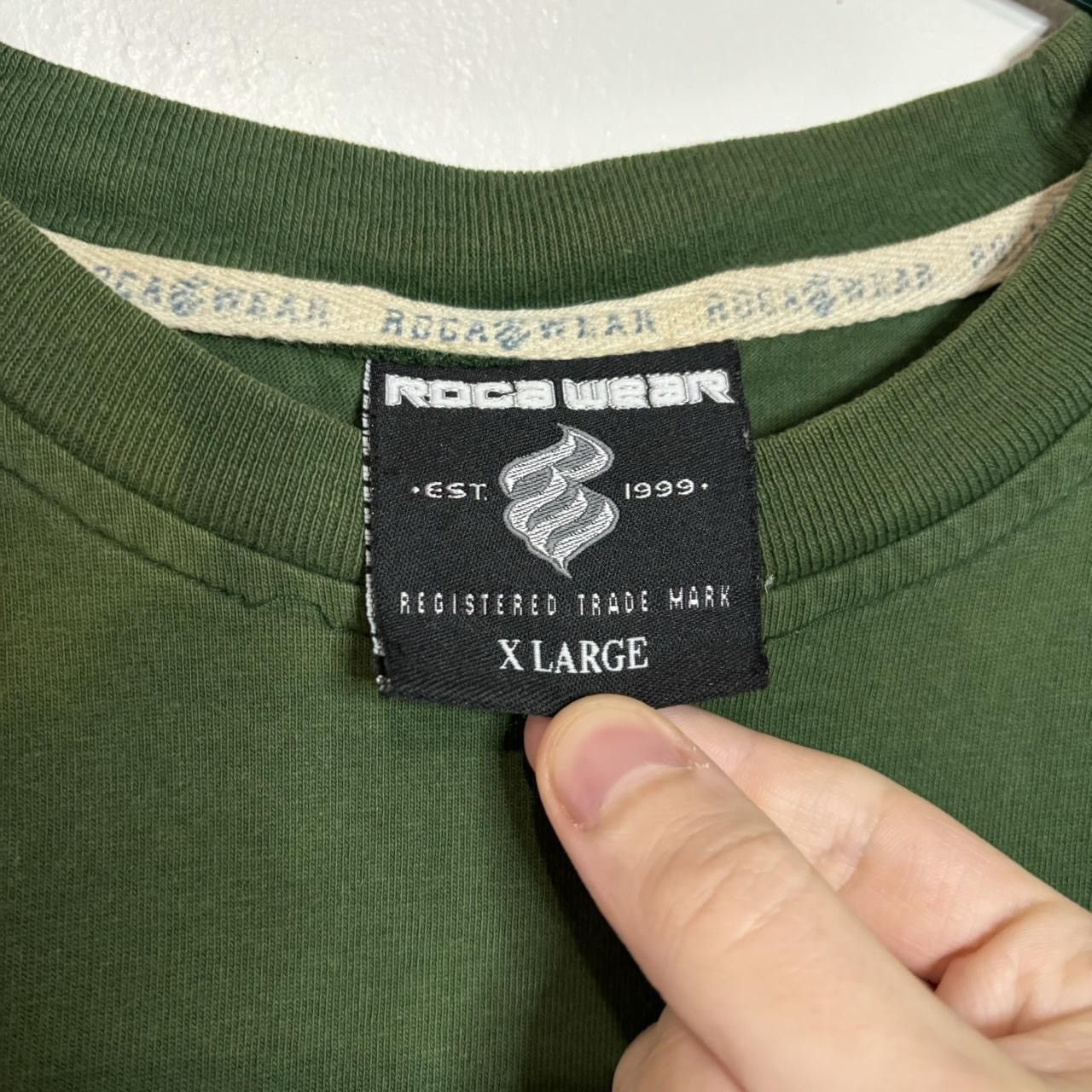Rocawear × Vintage Vintage Y2K Rocawear Trashed Faded Green Fresh Graphic Tee Size US XL / EU 56 / 4 - 4 Thumbnail