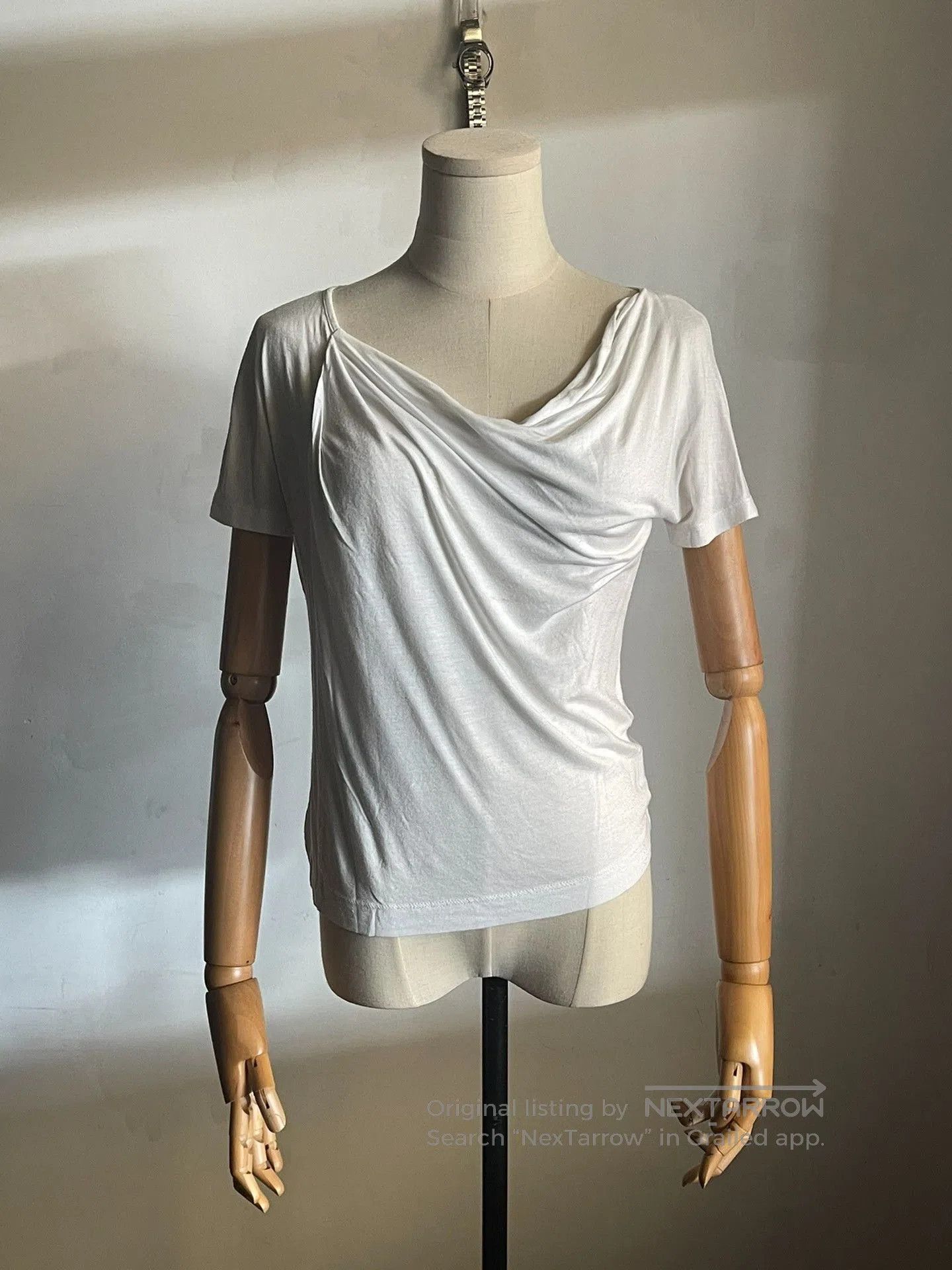 Dries Van Noten Dries Van Noten Modal Water Ripple Short Sleeve Top. Size S / US 4 / IT 40 - 1 Thumbnail