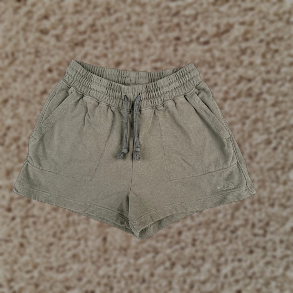 The North Face The North Face Shorts Women Small Green Cotton Blend Elastic Waist French Terry Womens Size 28" / US 6 / IT 42 - 1 Thumbnail