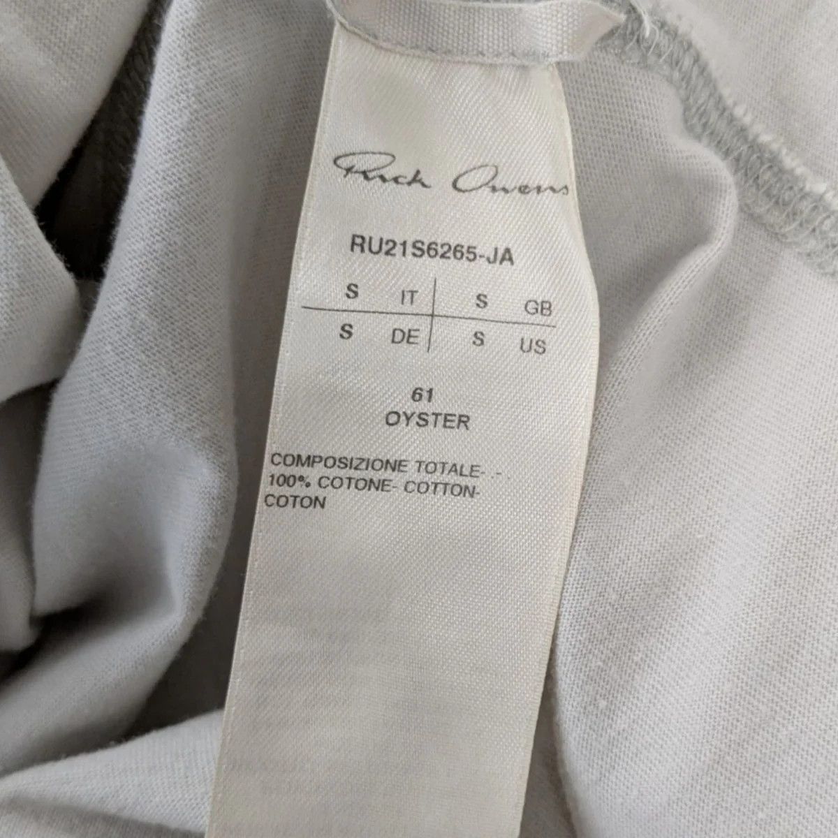 Rick Owens SS21 Short Level Tee Size US S / EU 44-46 / 1 - 4 Thumbnail