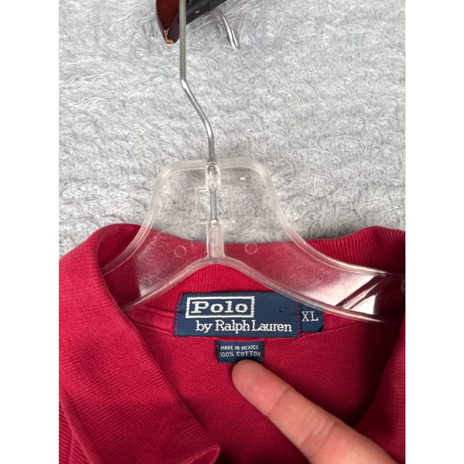 Ralph Lauren VINTAGE Ralph Lauren Polo Shirt Men XL Red Short Sleeve 100% Cotton Logo Embroidered Slim Fit Casual Sports Polo Size US XL / EU 56 / 4 - 7 Thumbnail