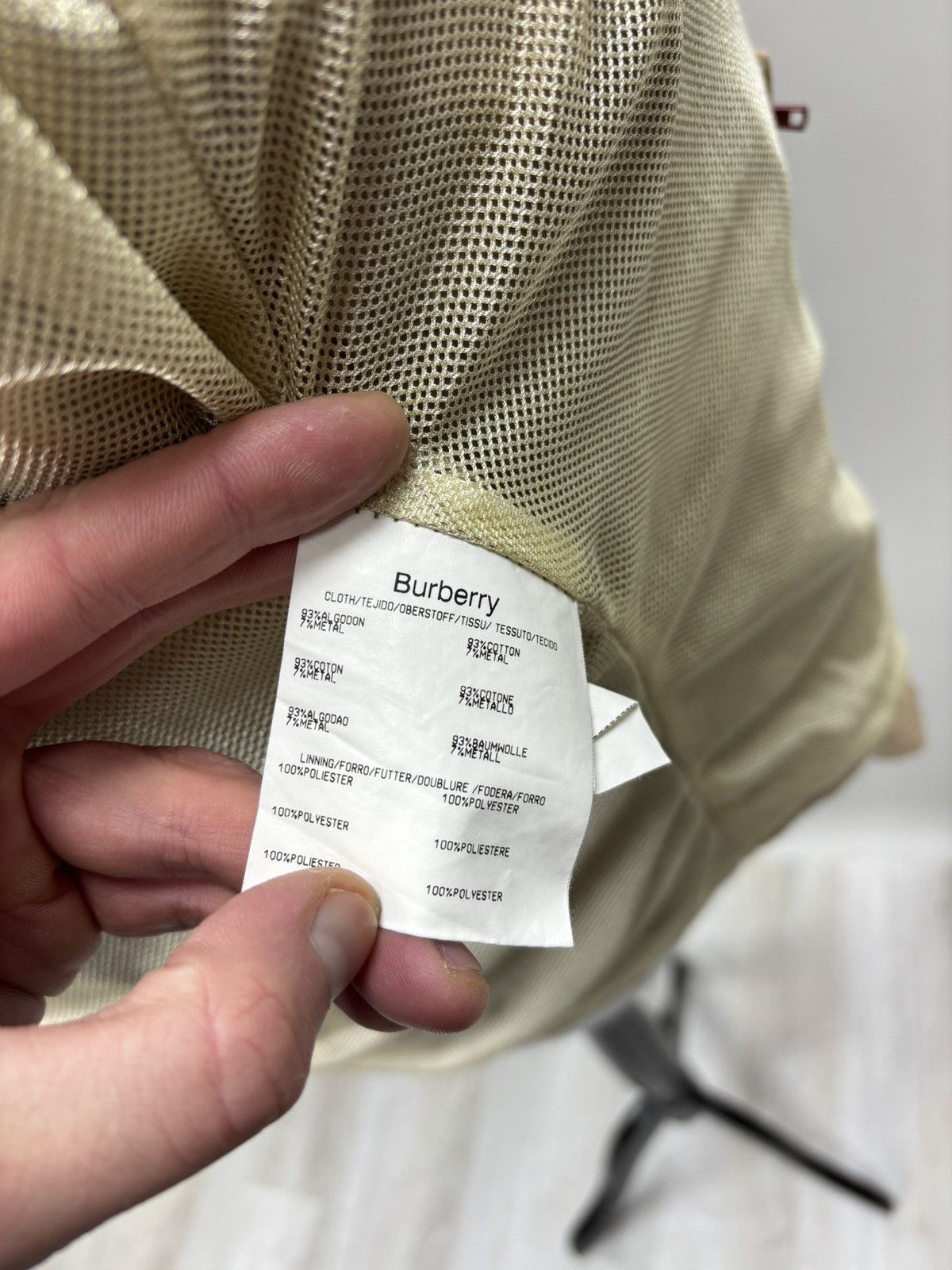 Burberry Mens jacket Burberry London Size M/L Color Beige Size US M / EU 48-50 / 2 - 18 Thumbnail