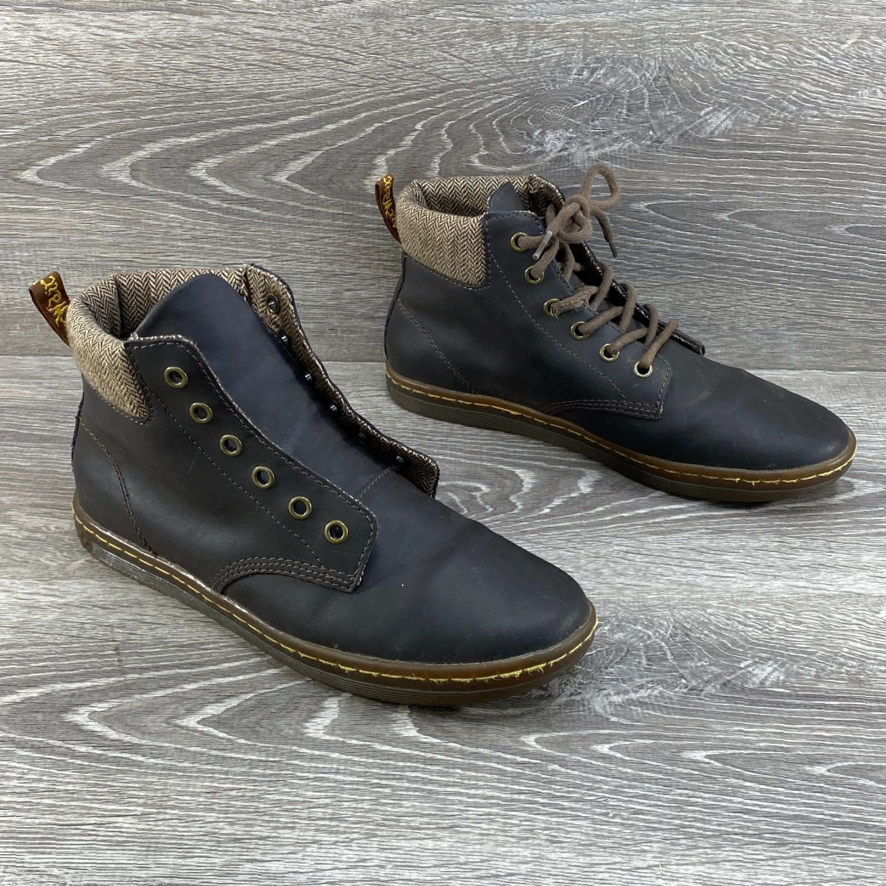 Dr. Martens Dr Doc Martens Maelly Brown Leather Ankle Combat Boots Womens 8 Lace Up Air Wair Size US 6 / IT 36 - 3 Thumbnail