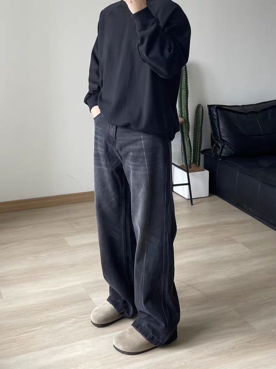 Japanese Brand × Vintage #04 Water Vintage Washed and Aged Loose Black Jeans Size US 28 / EU 44 - 1 Thumbnail