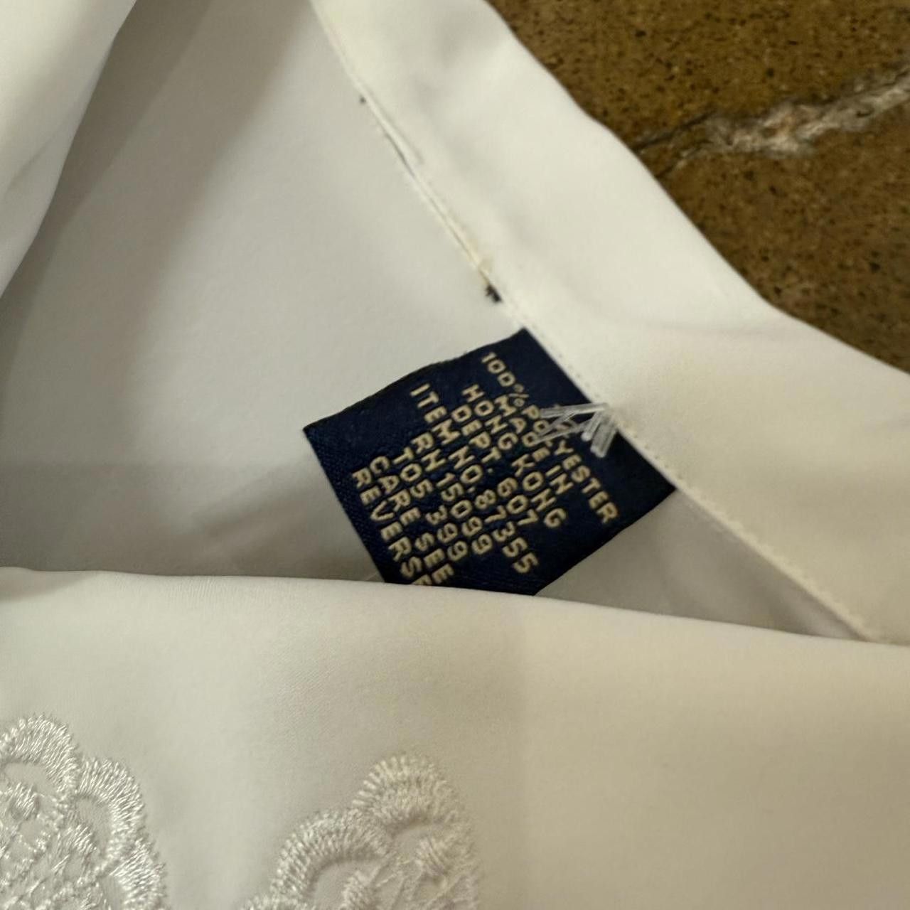 Designer White Long Sleeve Button Up Size XL / US 12-14 / IT 48-50 - 3 Thumbnail