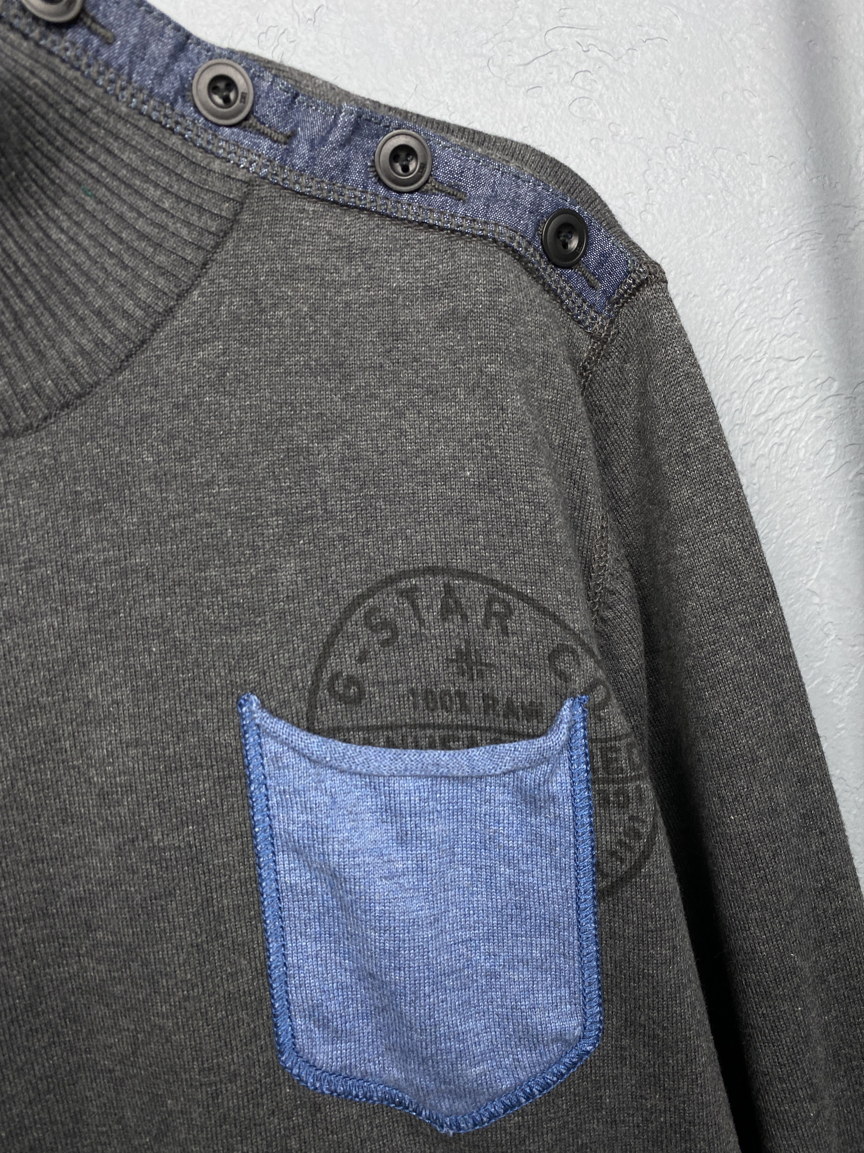 G-Star × Vintage G Star Raw Porter Coll Knit Mens High Neck Sweater Size US L / EU 52-54 / 3 - 3 Thumbnail