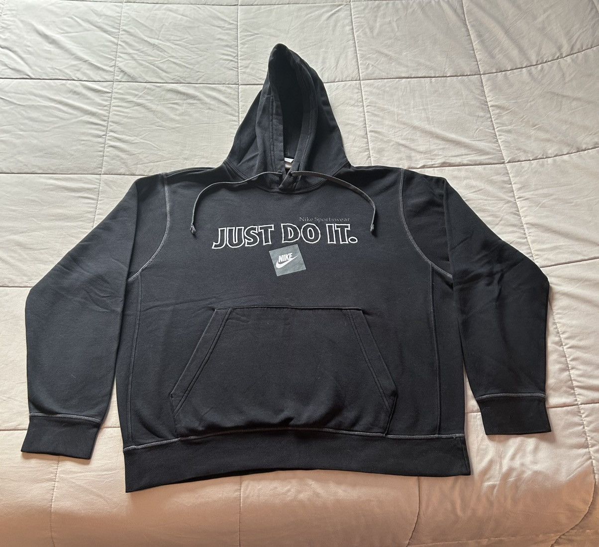 Nike Black Nike Just Do It Stitched Hoodie Size US L / EU 52-54 / 3 - 1 Thumbnail