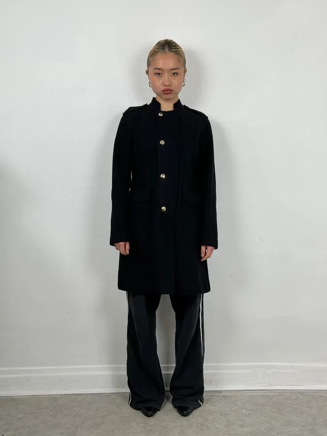 Yves Saint Laurent AW2010 Yves Saint Laurent Black Asymmetrical Officer Coat Size S / US 4 / IT 40 - 2 Thumbnail
