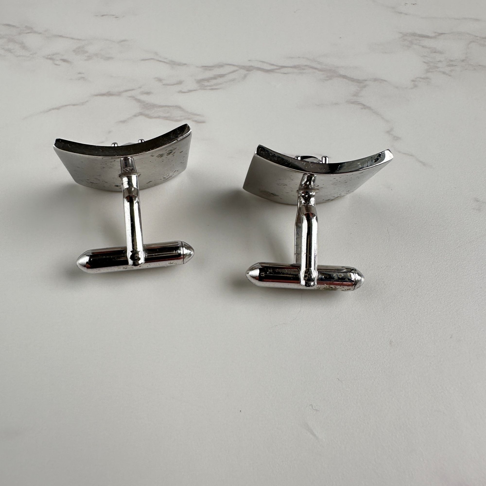 Vintage Mid Century Silver Tone Starburst Cufflinks, 1950s–60s Size ONE SIZE - 5 Thumbnail