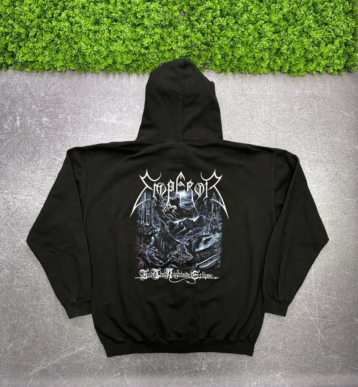 Band Tees × Vintage Vintage Emperor Hoodie zip hoodie In the Nightside Eclipse Size US XXL / EU 58 / 5 - 1 Thumbnail